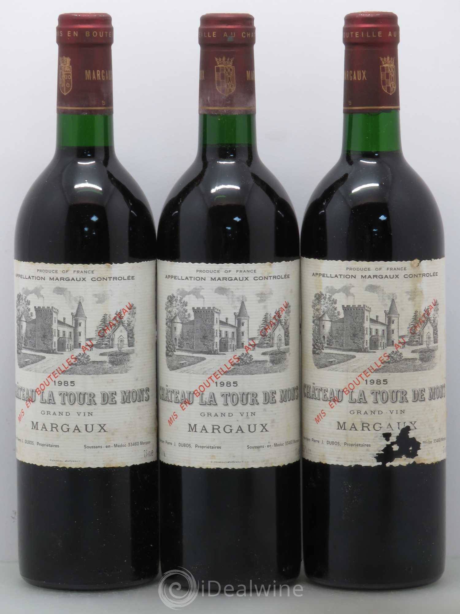 Château la Tour de Mons Cru Bourgeois 1985 - Lot de 6 bouteilles - 2