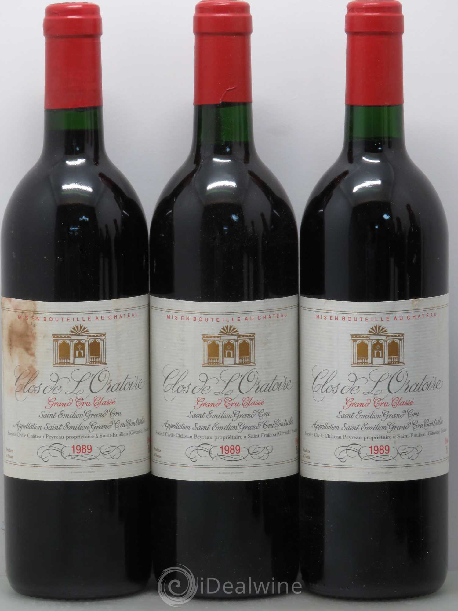 Clos de l'Oratoire Grand Cru Classé 1989 - Lot de 12 bouteilles - 3