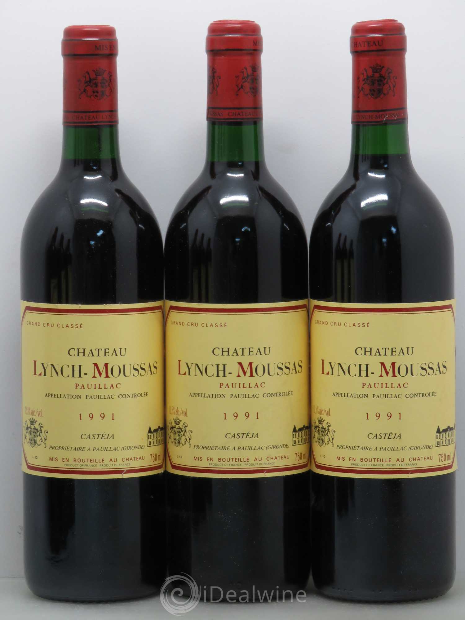 Château Lynch Moussas 5ème Grand Cru Classé (sans prix de réserve) 1991 - Lot de 6 bouteilles - 1