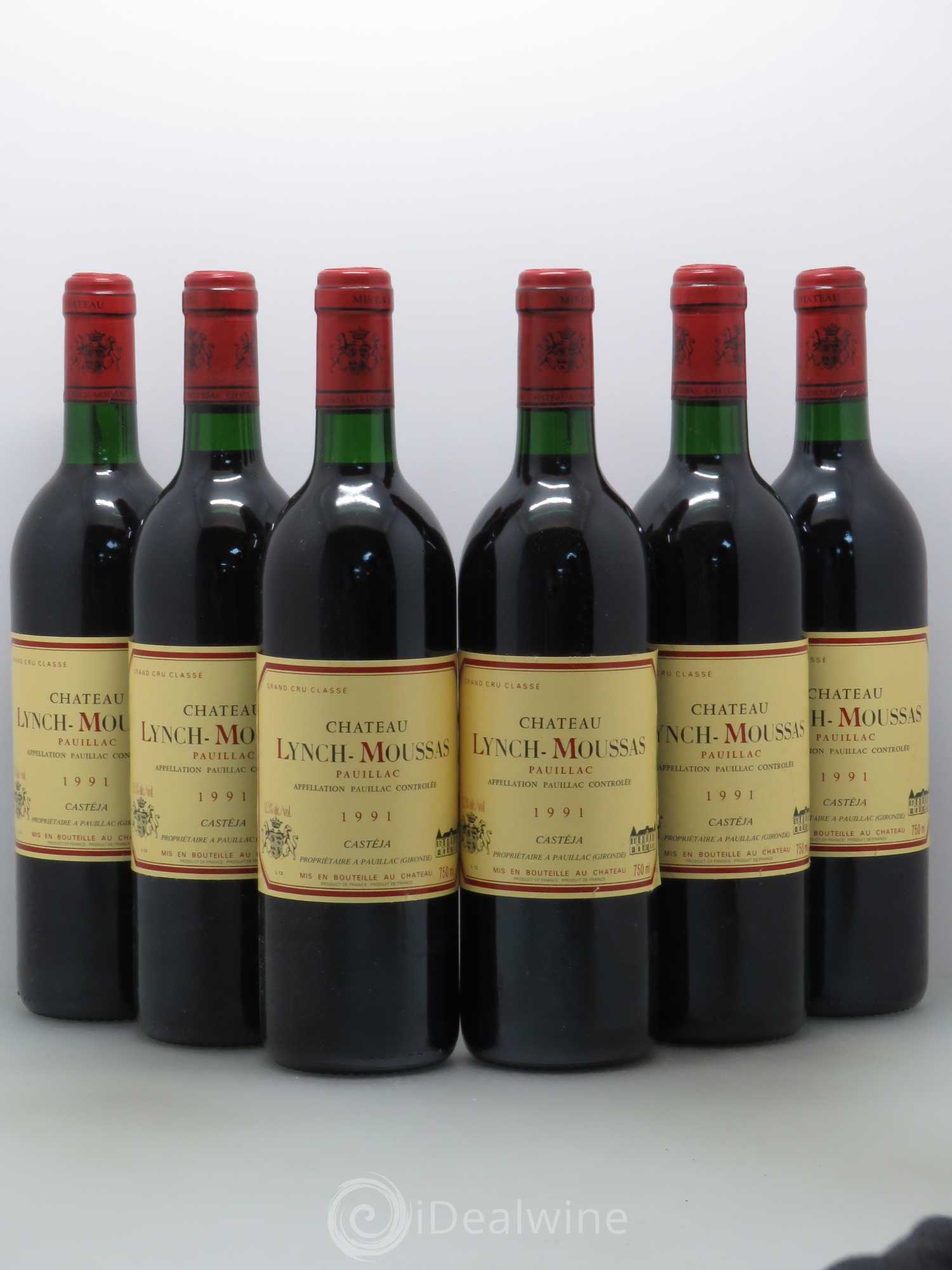 Château Lynch Moussas 5ème Grand Cru Classé (sans prix de réserve) 1991 - Lot de 6 bouteilles - 0