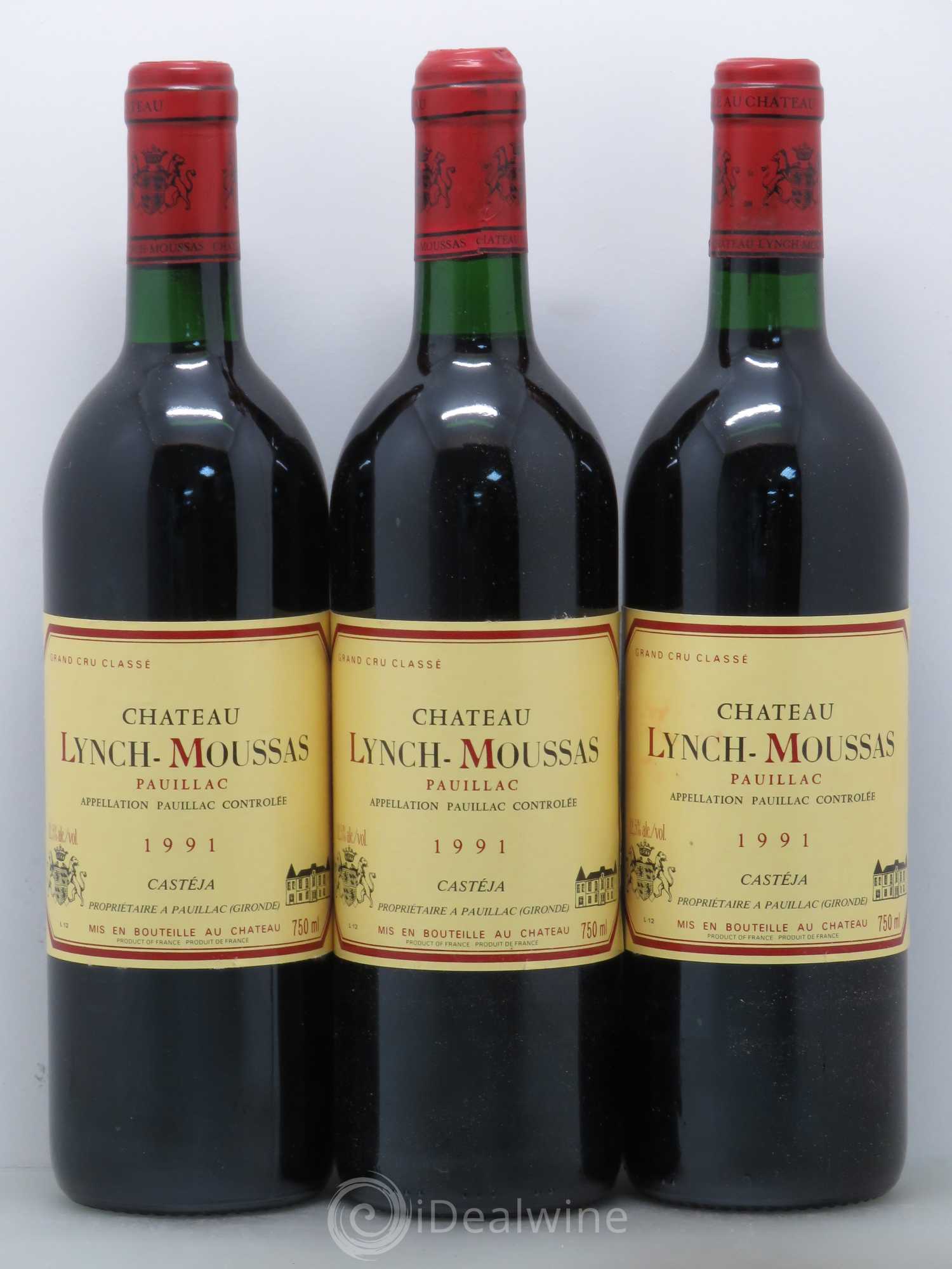 Château Lynch Moussas 5ème Grand Cru Classé (sans prix de réserve) 1991 - Lot de 6 bouteilles - 2