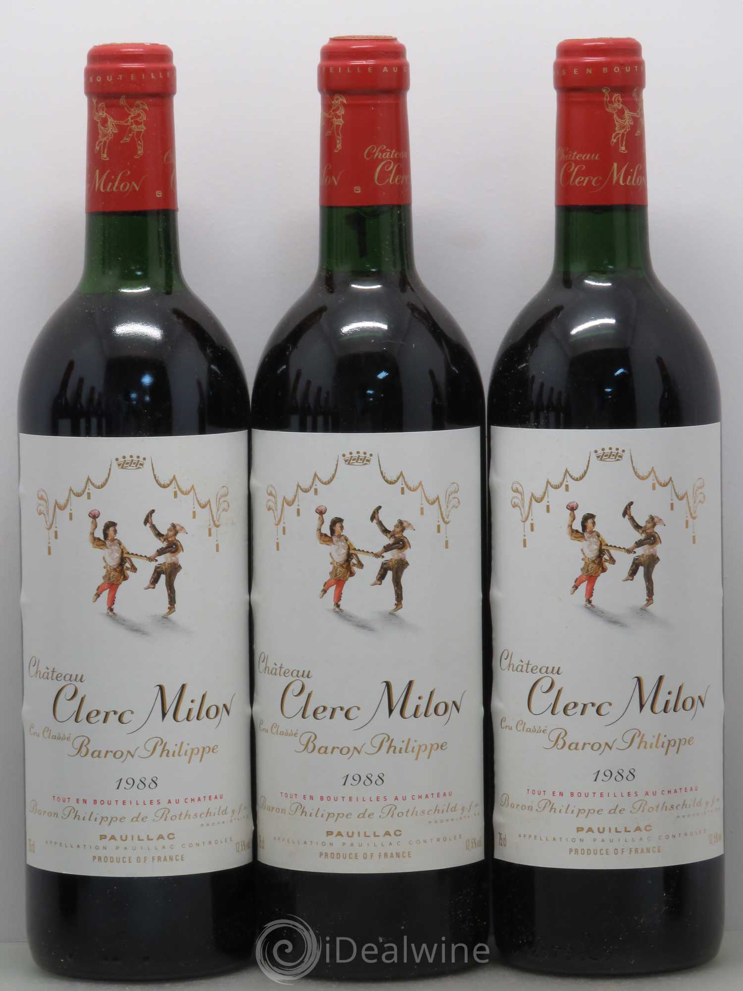 Château Clerc Milon 5ème Grand Cru Classé 1988 - Lot de 12 bouteilles - 2