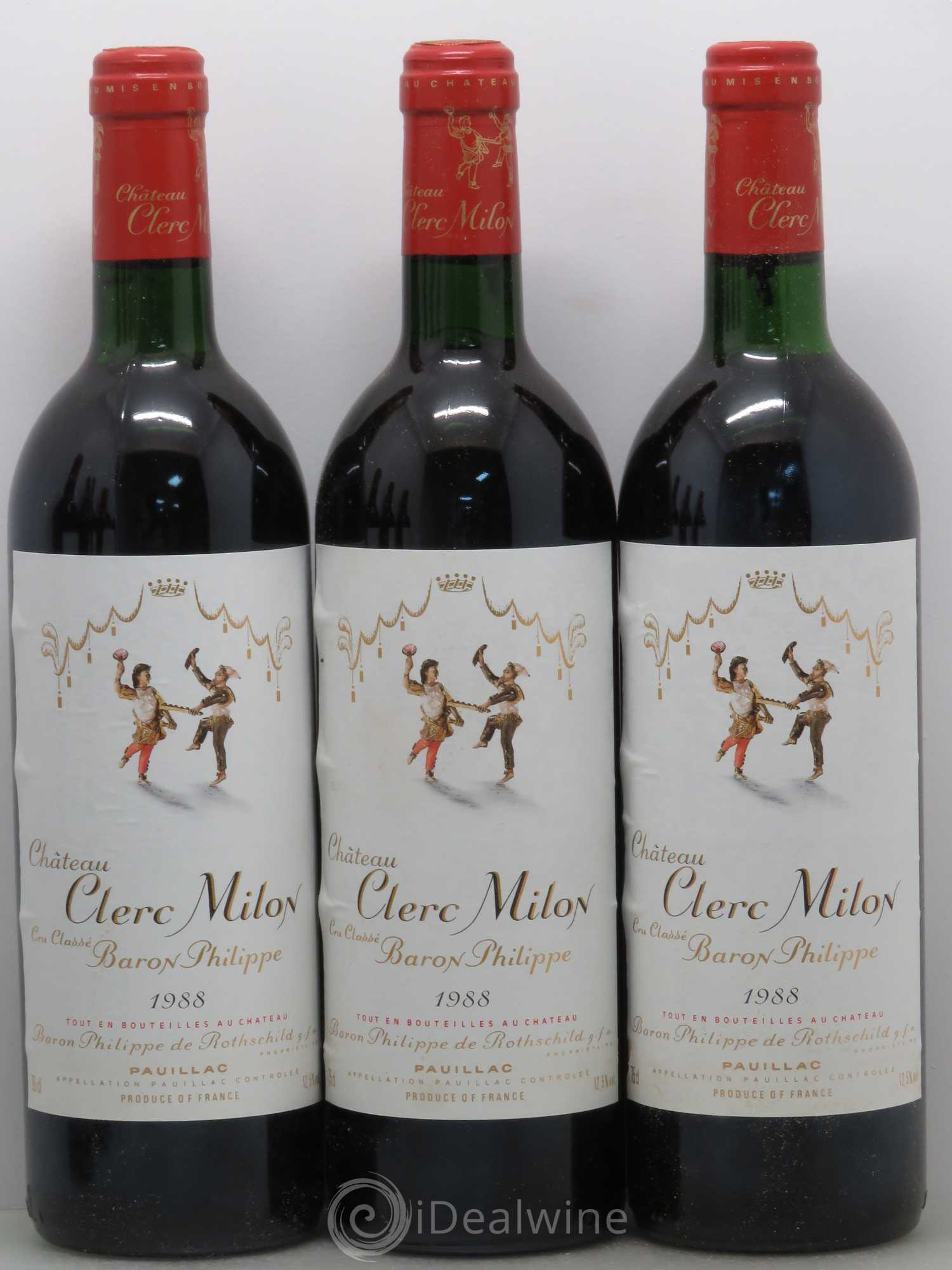 Château Clerc Milon 5ème Grand Cru Classé 1988 - Lot de 12 bouteilles - 3
