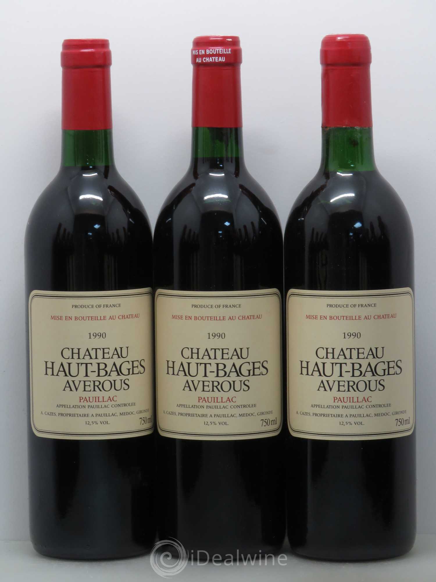 Château Haut Bages Averous Cru Bourgeois 1990 - Lot de 12 bouteilles - 1
