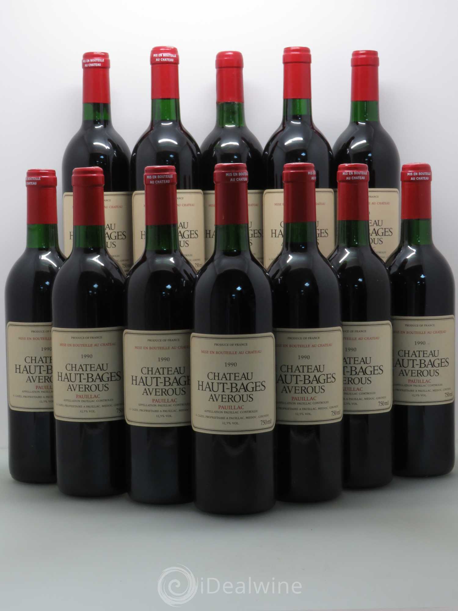 Château Haut Bages Averous Cru Bourgeois 1990 - Lot de 12 bouteilles - 0
