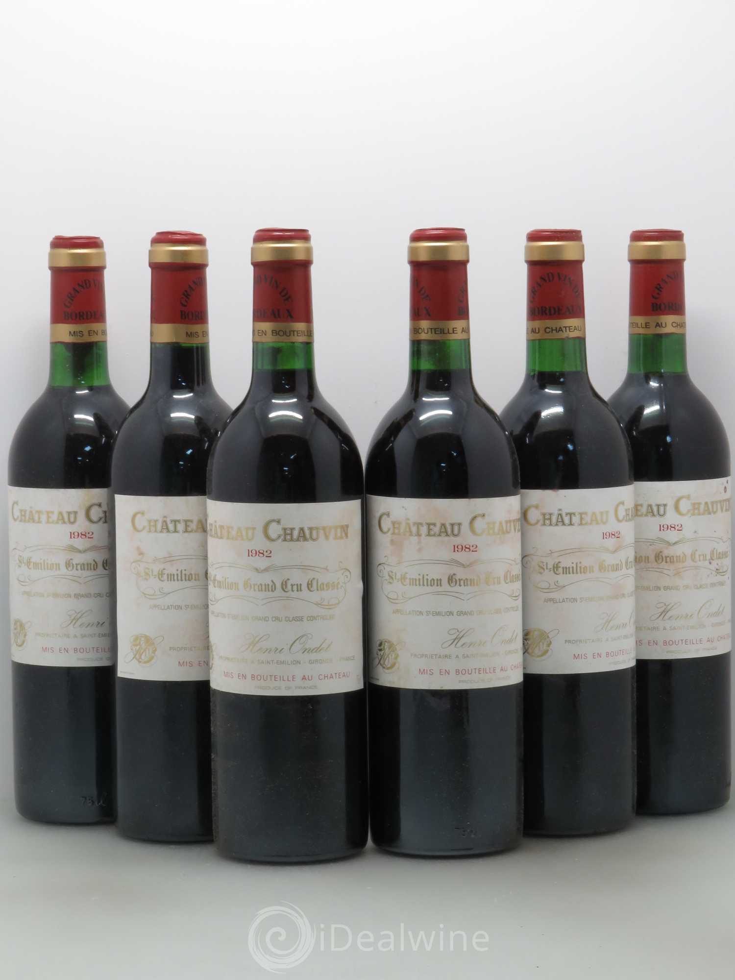 Château Chauvin Grand Cru Classé 1982 - Lot de 6 bouteilles - 0