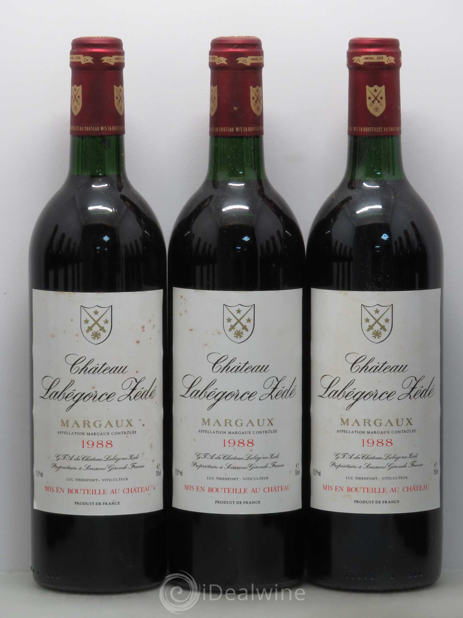 Château Labegorce Zédé Cru Bourgeois 1988 - Lot de 12 bouteilles - 1