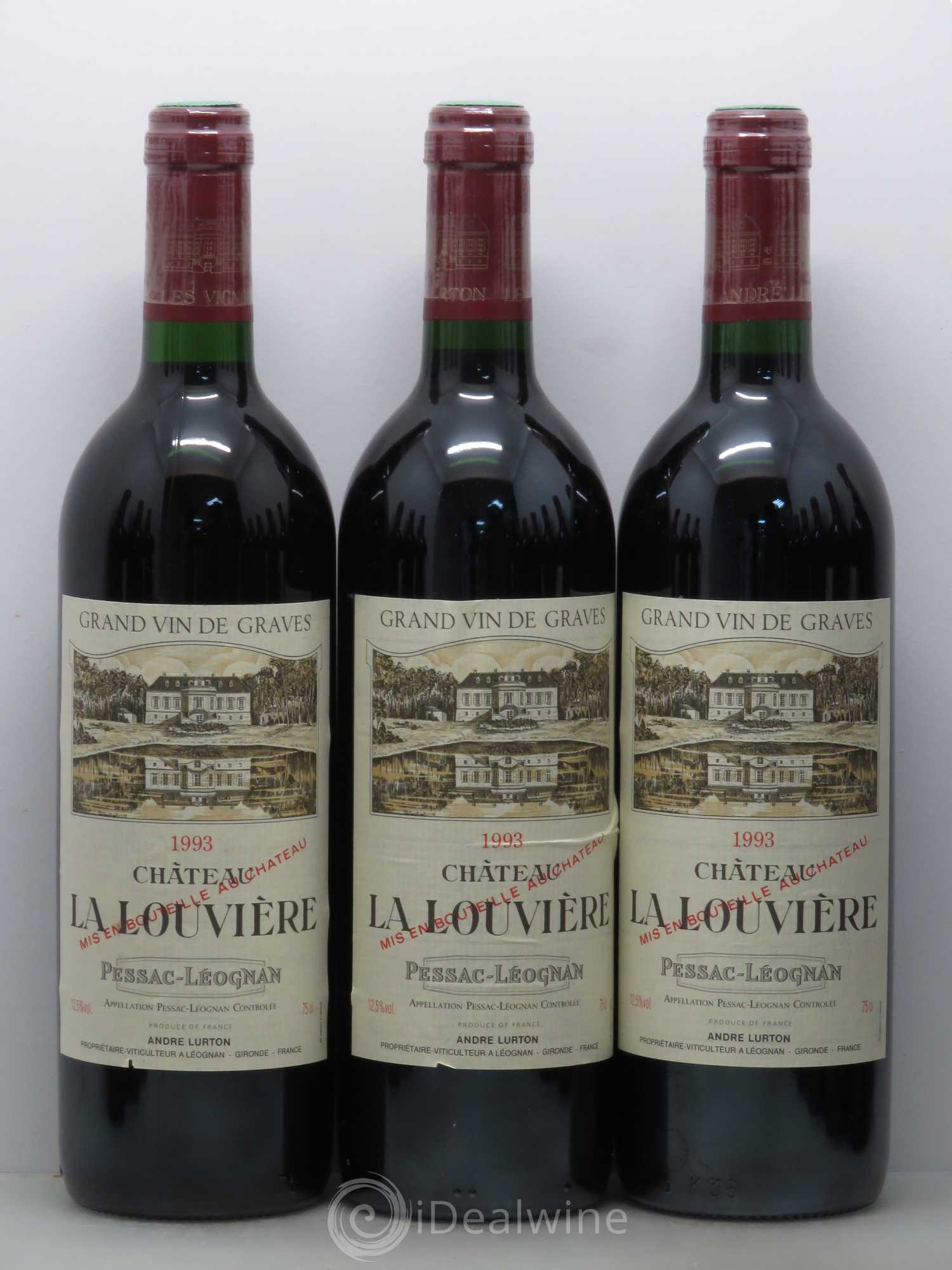 Château la Louvière 1993 - Lot de 12 bouteilles - 1