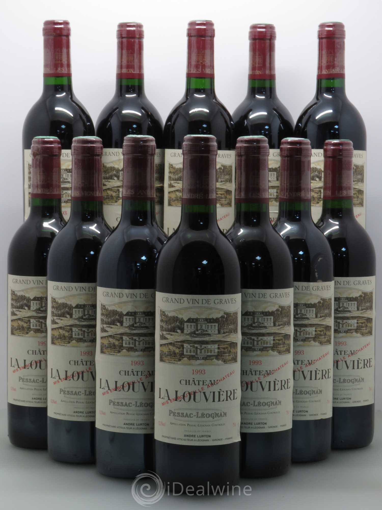 Château la Louvière 1993 - Lot de 12 bouteilles - 0