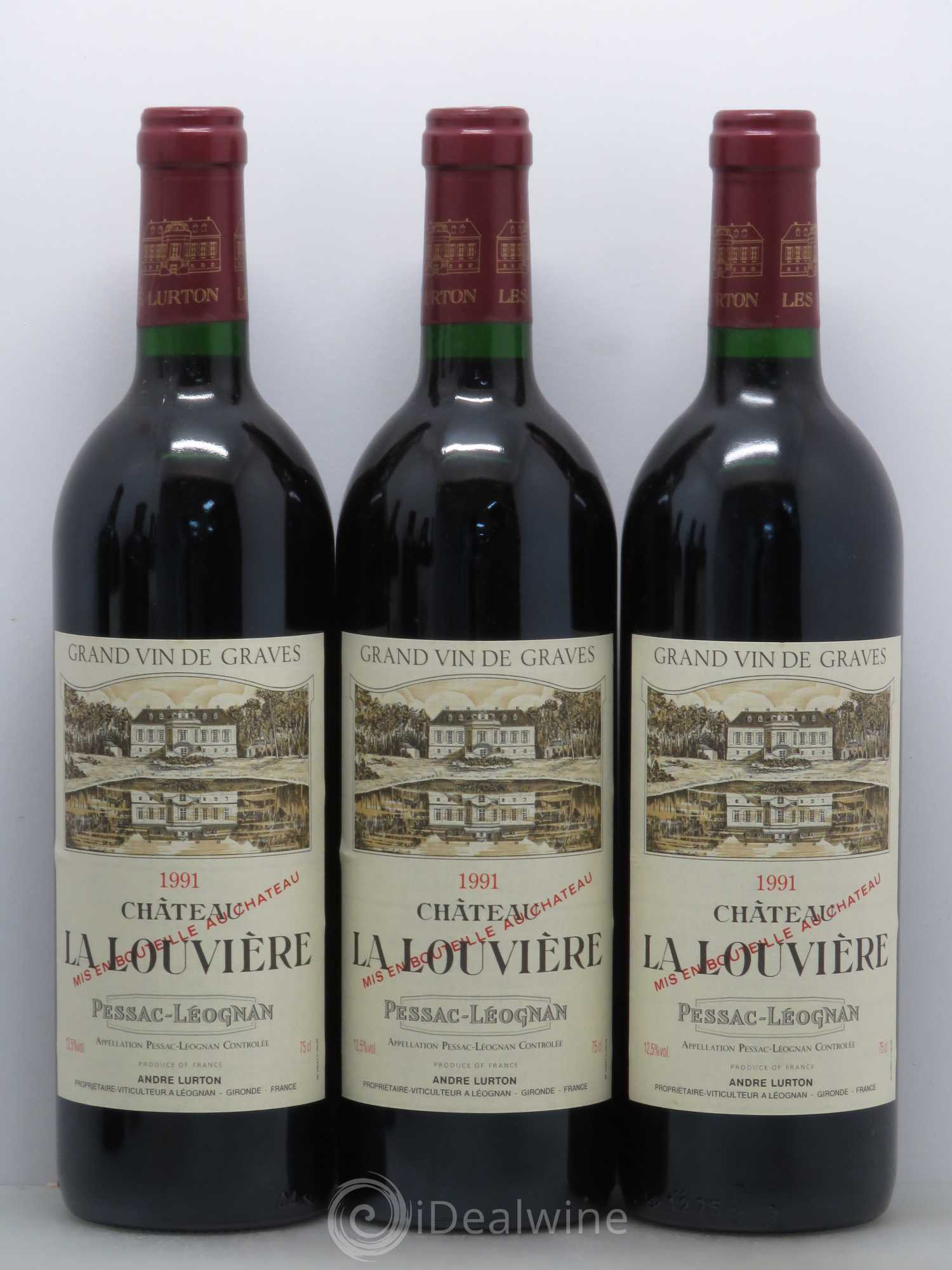 Château la Louvière 1991 - Lot de 6 bouteilles - 1