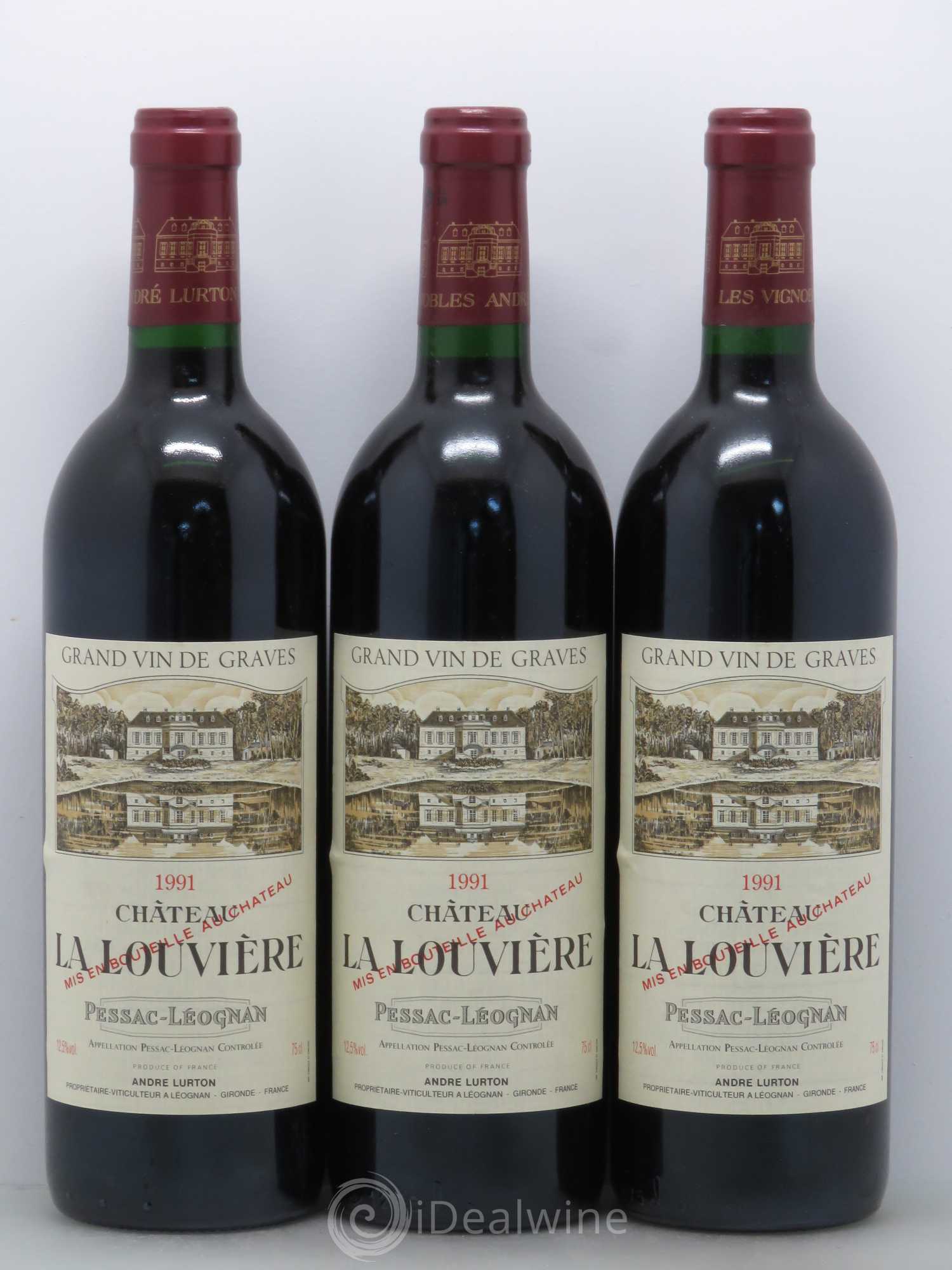 Château la Louvière 1991 - Lot de 6 bouteilles - 2