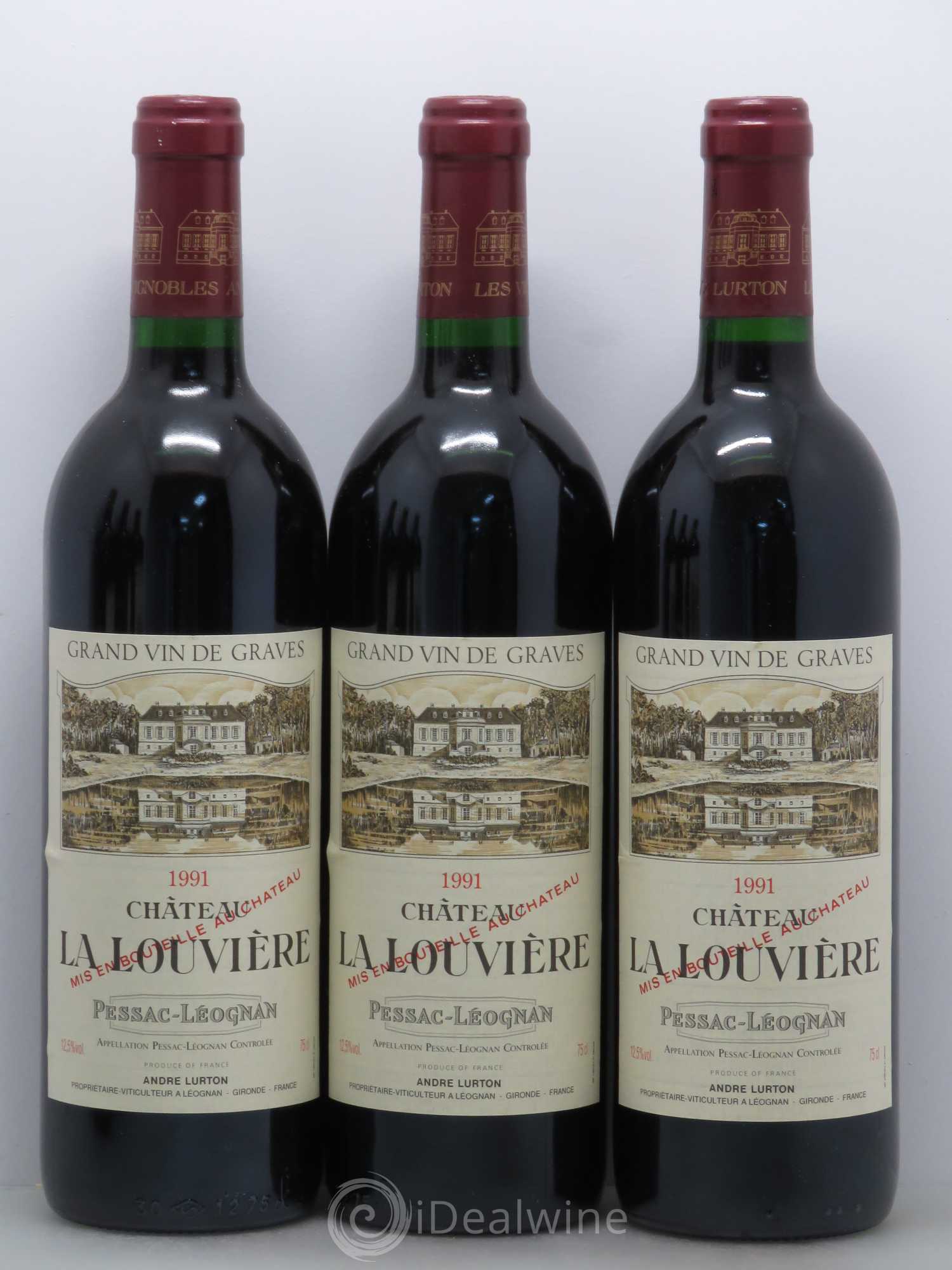 Château la Louvière 1991 - Lot de 6 bouteilles - 1