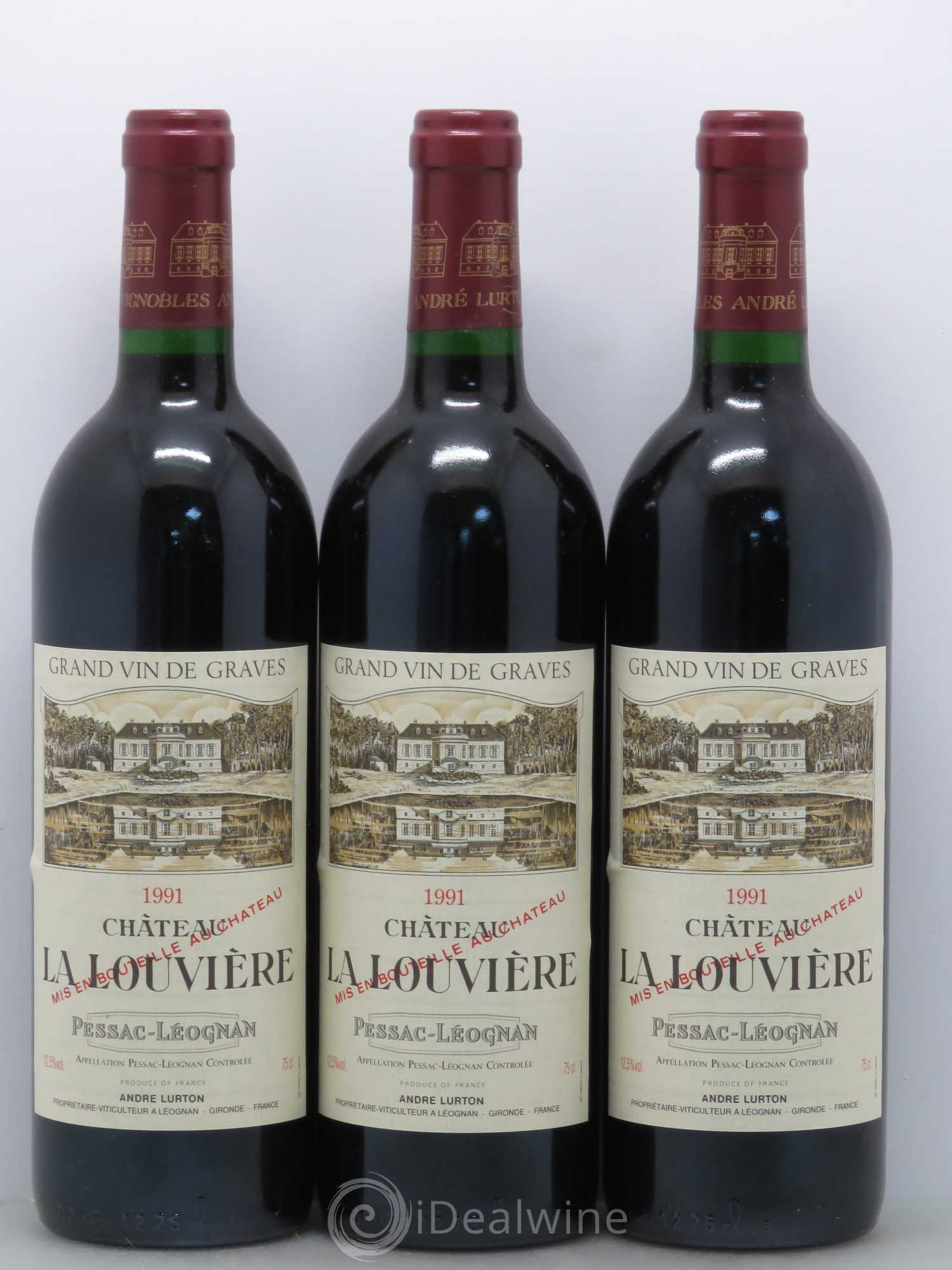 Château la Louvière 1991 - Lot de 6 bouteilles - 2