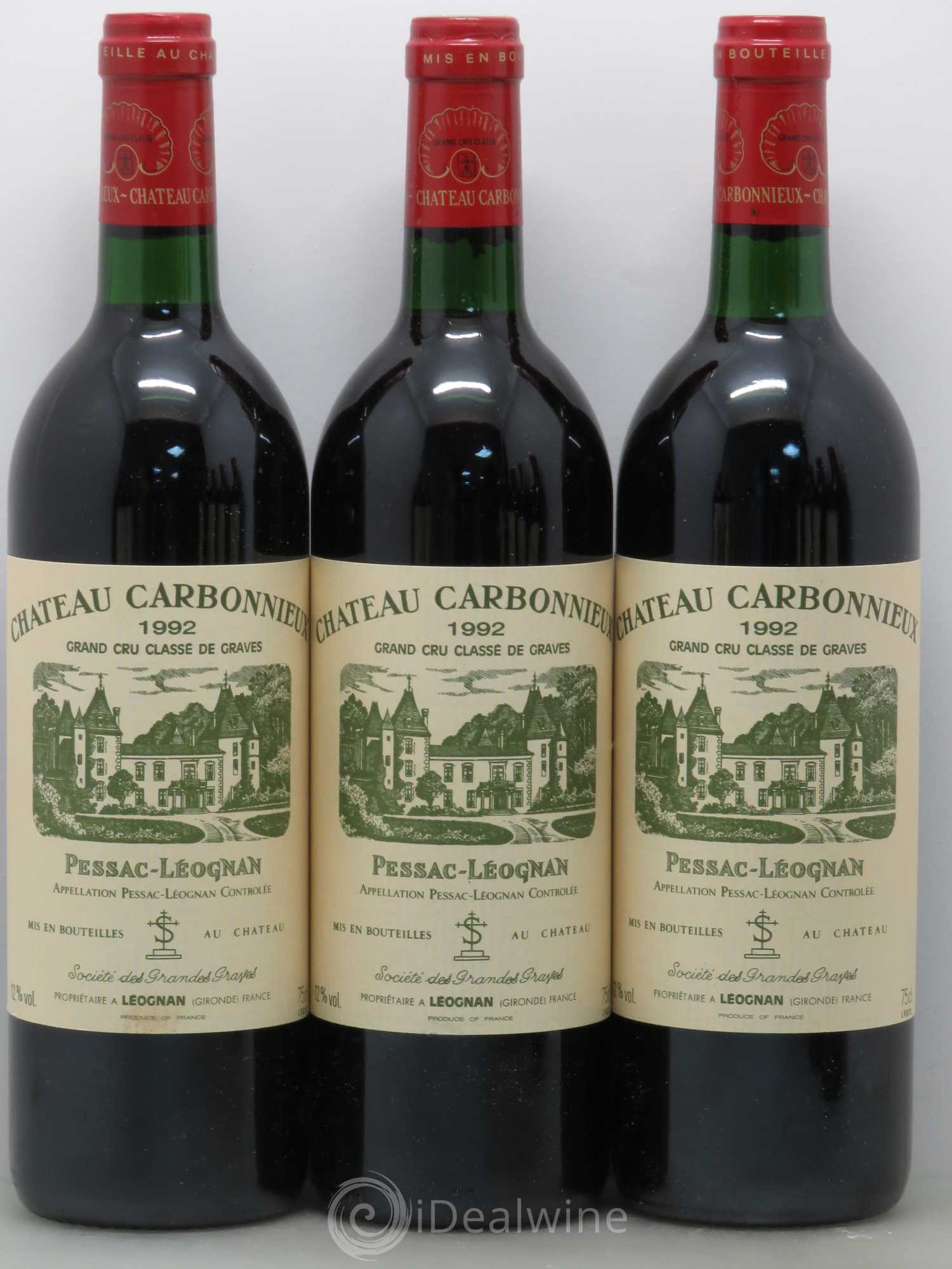 Château Carbonnieux Cru Classé de Graves 1992 - Lot de 12 bouteilles - 2