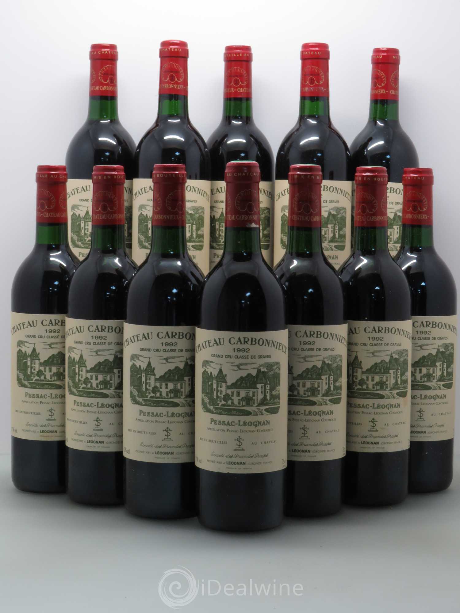 Château Carbonnieux Cru Classé de Graves 1992 - Lot de 12 bouteilles - 0