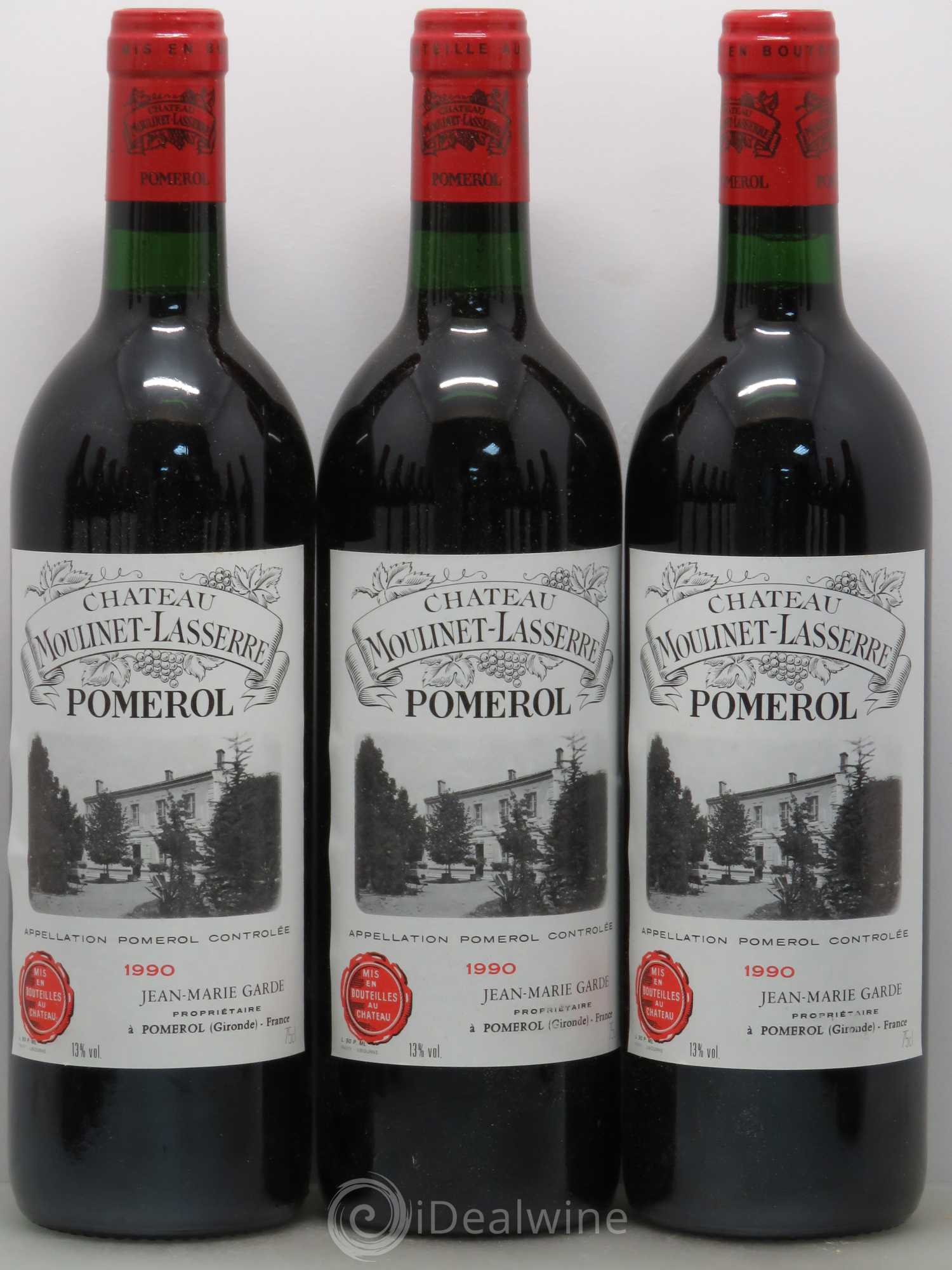 Château Moulinet Lasserre 1990 - Lot of 12 bottles - 1