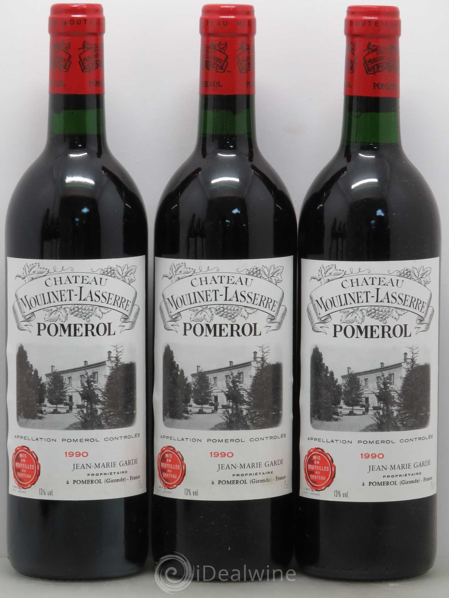 Château Moulinet Lasserre 1990 - Lot of 12 bottles - 3