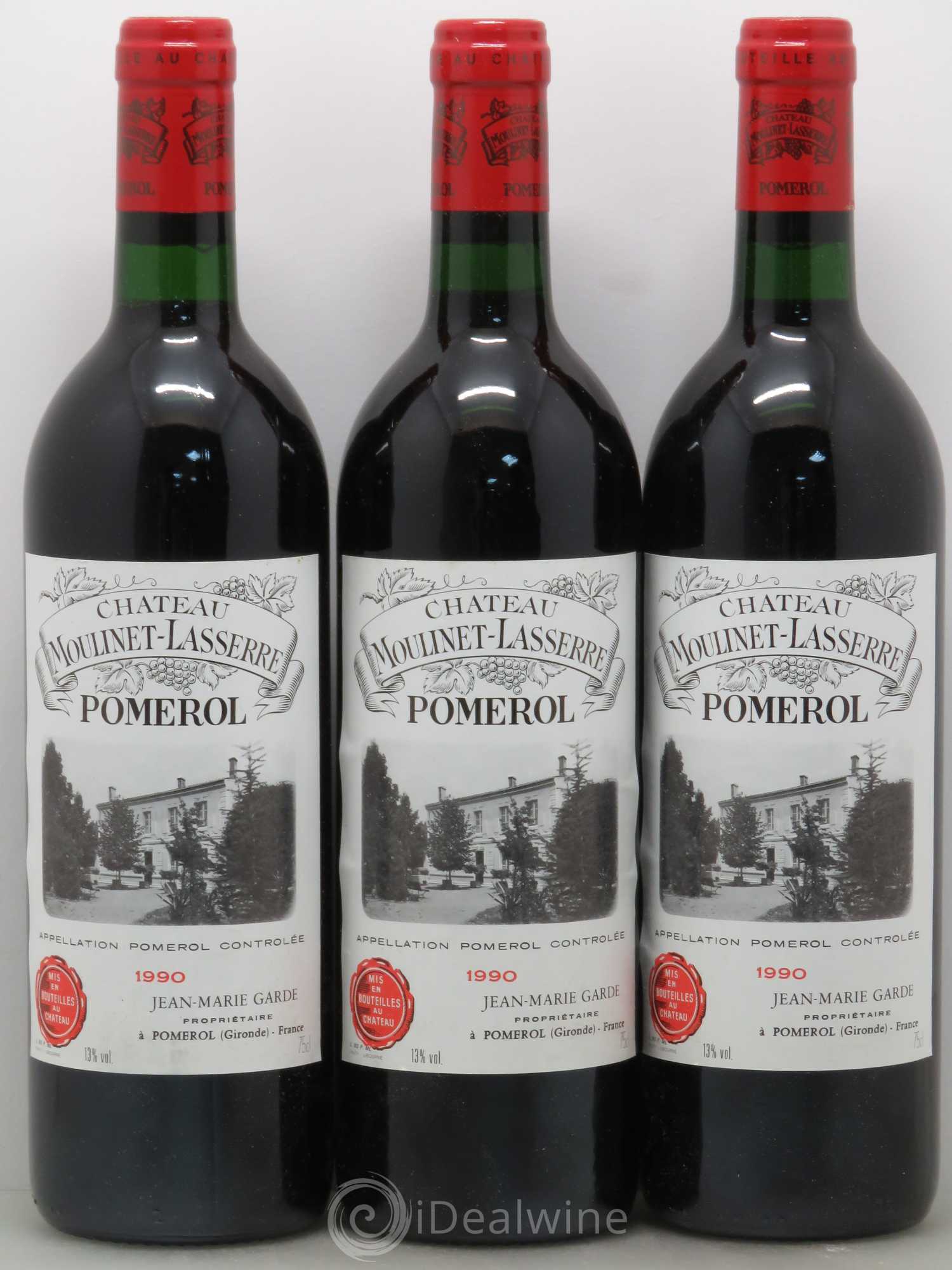 Château Moulinet Lasserre 1990 - Lot of 12 bottles - 4
