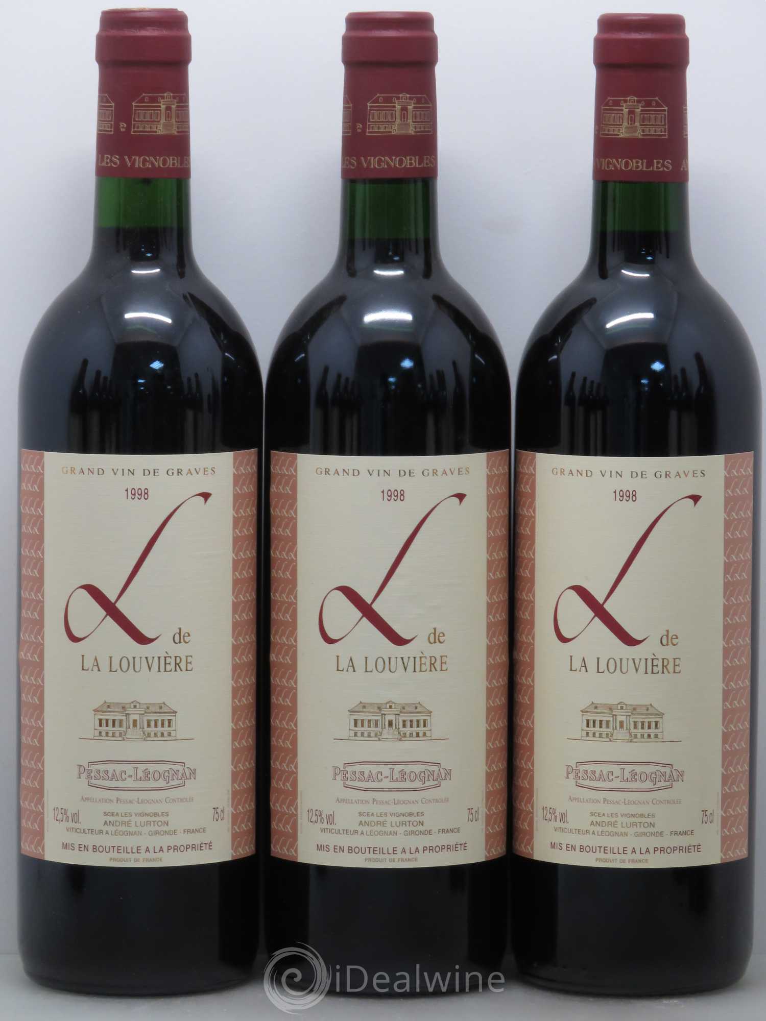Pessac-Léognan L de la Louvière 1998 - Posten von 12 Flaschen - 1