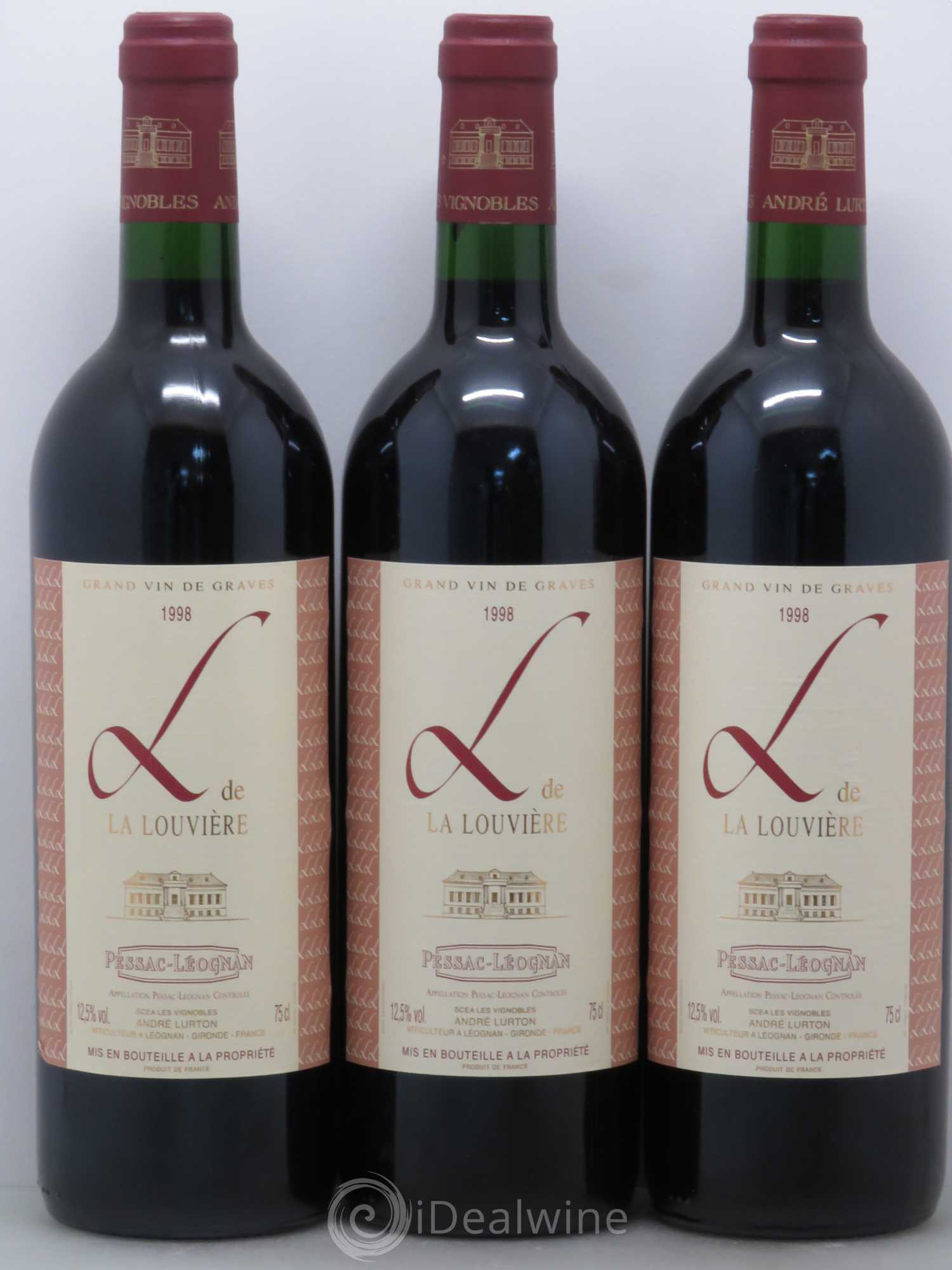 Pessac-Léognan L de la Louvière 1998 - Posten von 12 Flaschen - 4
