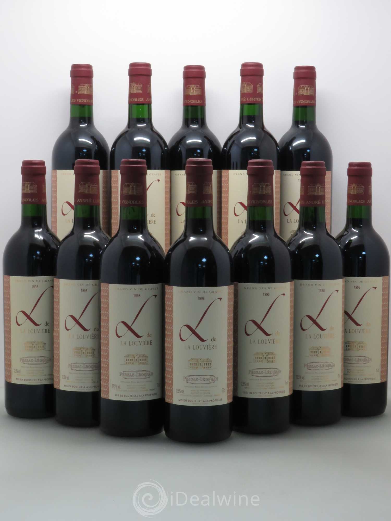Pessac-Léognan L de la Louvière 1998 - Posten von 12 Flaschen - 0