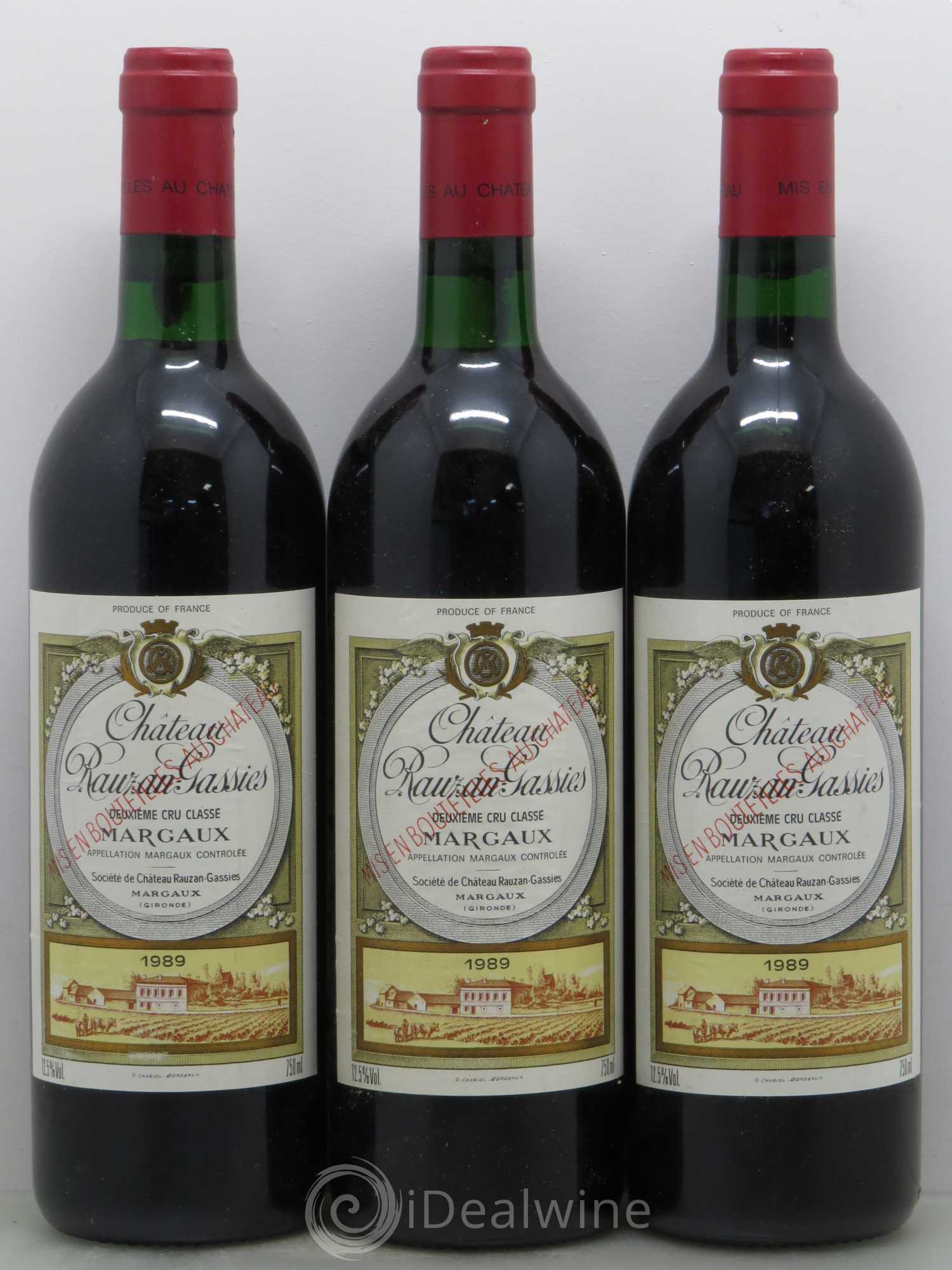 Château Rauzan-Gassies 2ème Grand Cru Classé 1989 - Lot de 6 bouteilles - 2