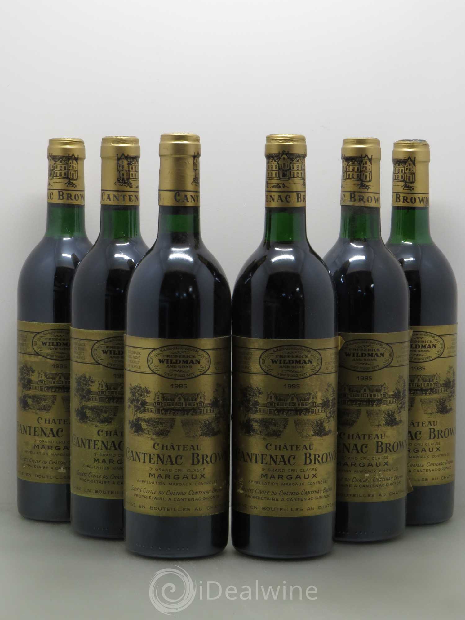 Château Cantenac Brown 3ème Grand Cru Classé 1985 - Lot de 6 bouteilles - 0