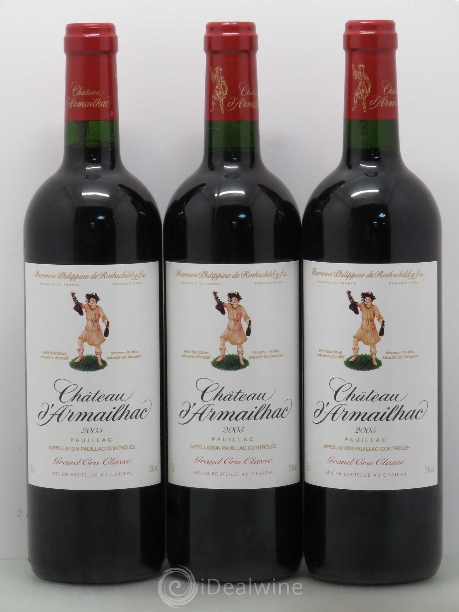 Château d' Armailhac - Mouton Baron(ne) Philippe 5ème Grand Cru Classé 2005 - Lot de 6 bouteilles - 2