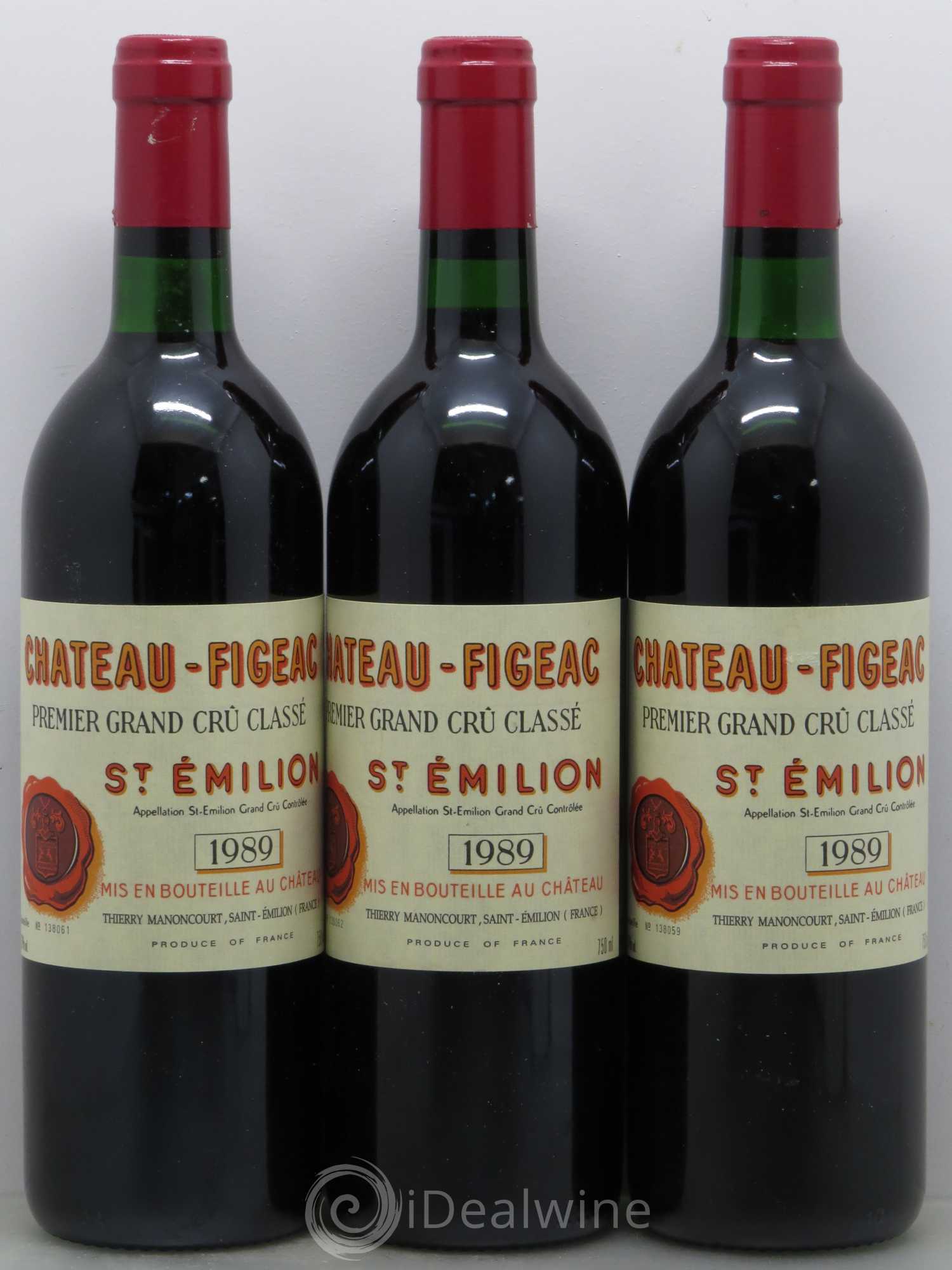 Château Figeac 1er Grand Cru Classé A 1989 - Lot de 6 bouteilles - 1
