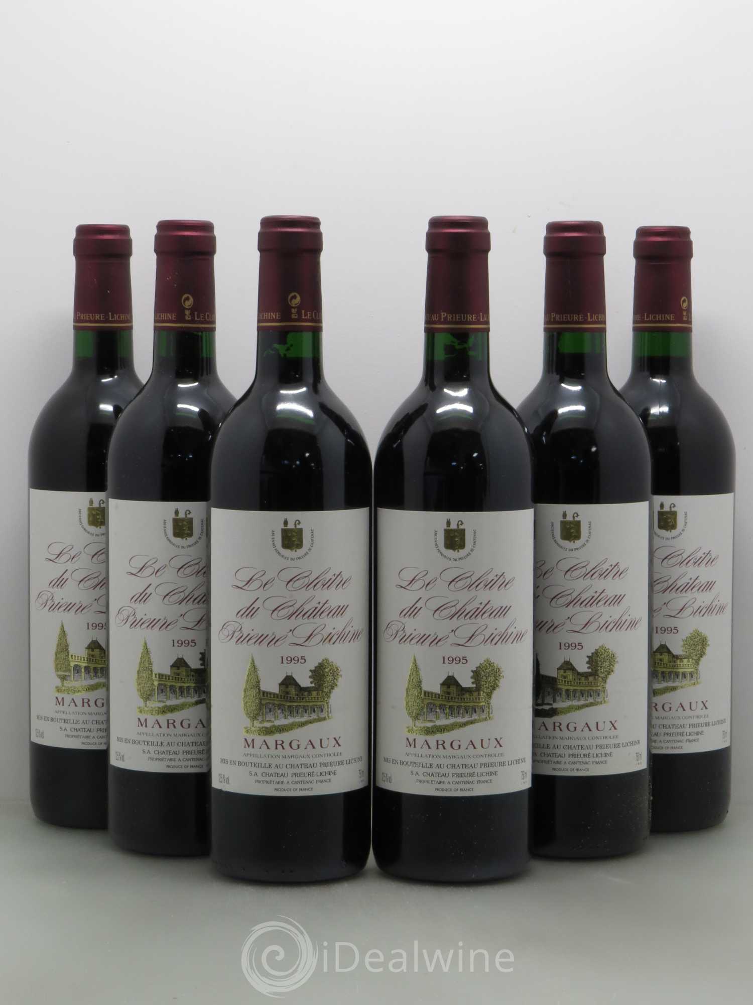 Cloître de Prieuré Lichine (sans prix de réserve) 1995 - Lot de 6 bouteilles - 0