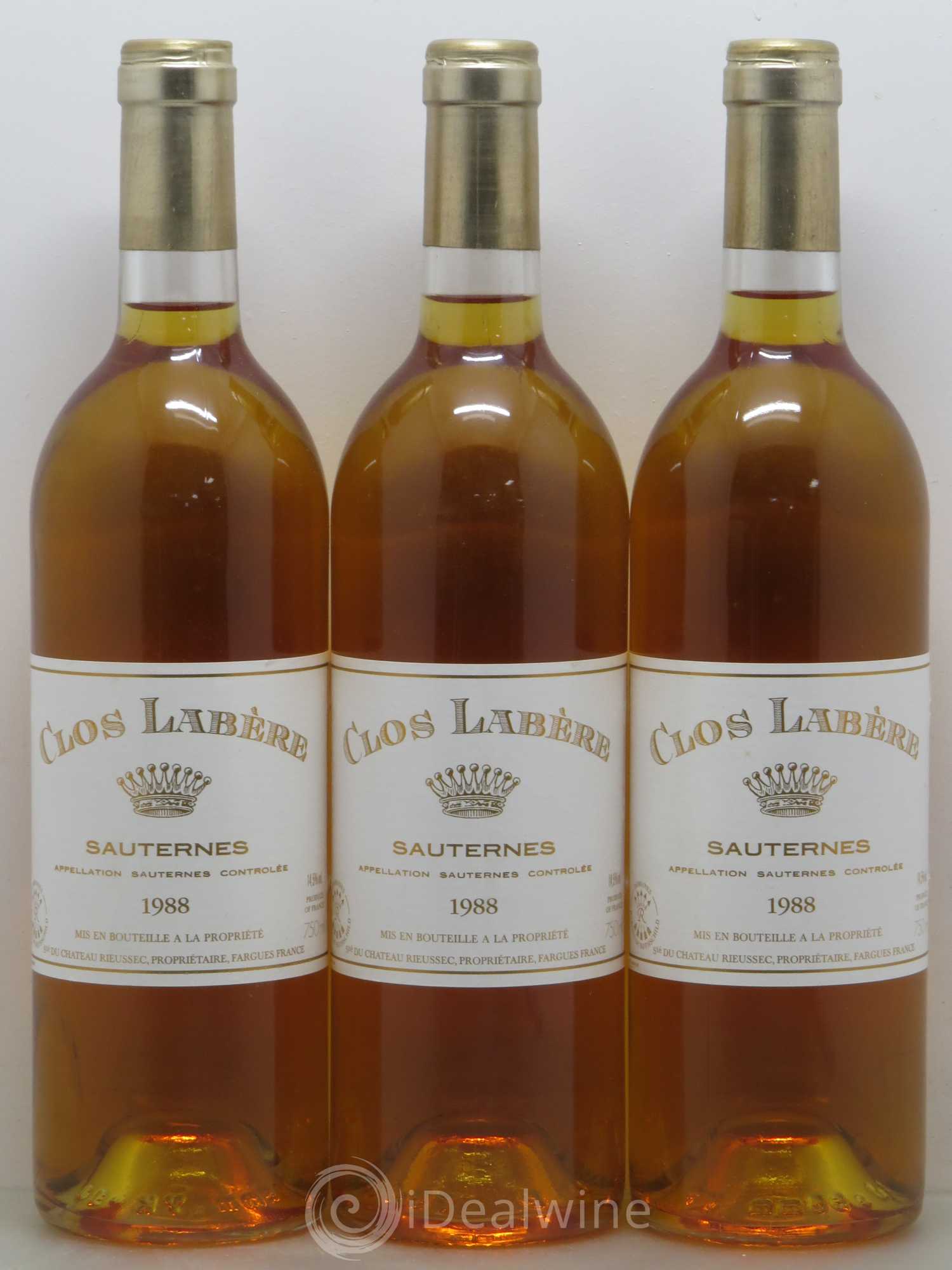 Sauternes Clos Labere 1988 - Lotto di 6 bottiglie - 1
