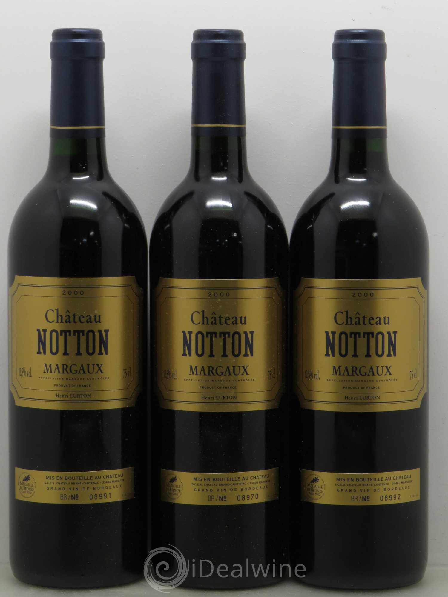 Bordeaux Château Notton 2000 - Posten von 6 Flaschen - 2