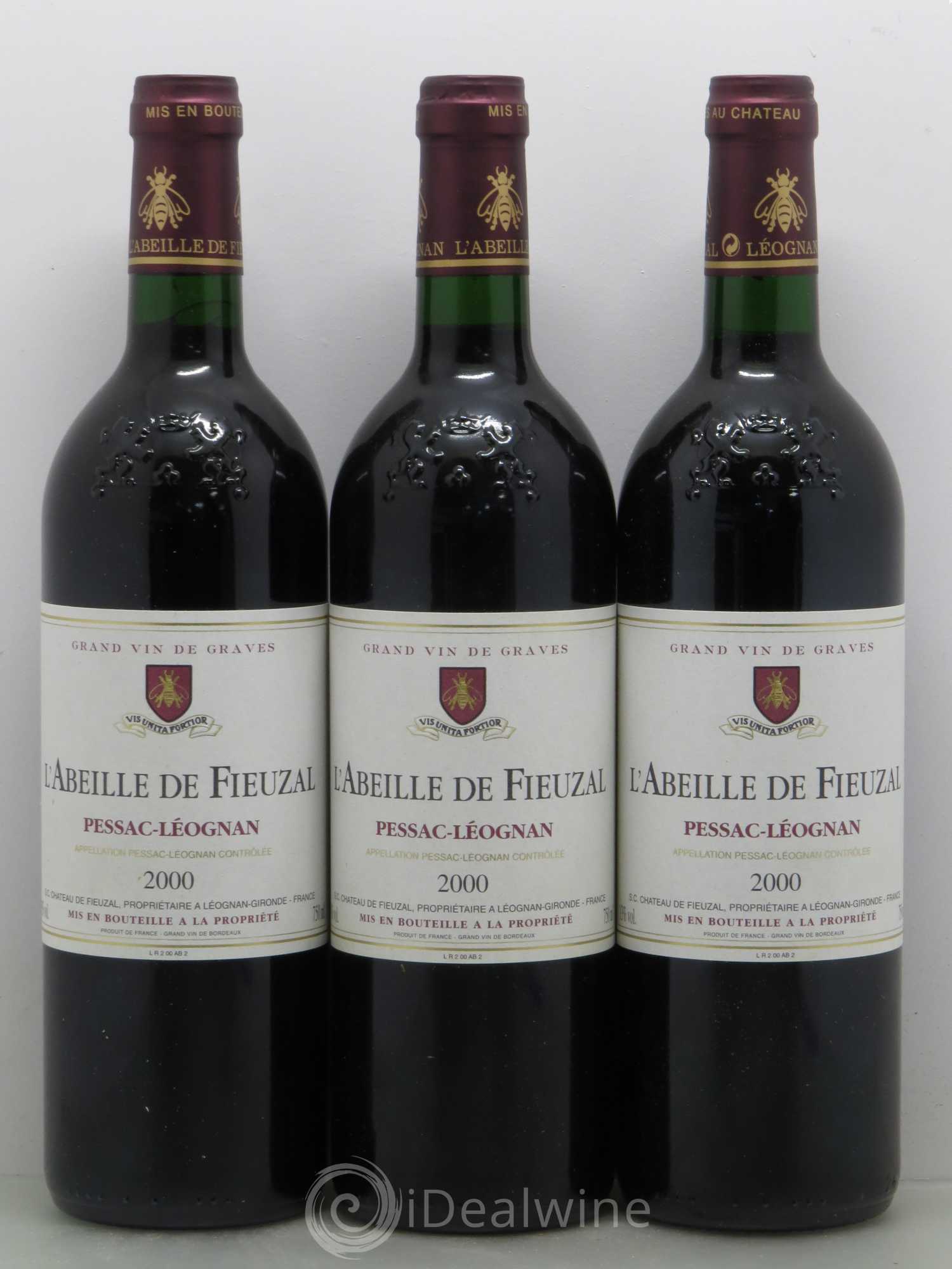 Abeille de Fieuzal  (sans prix de réserve) 2000 - Lot de 6 bouteilles - 2