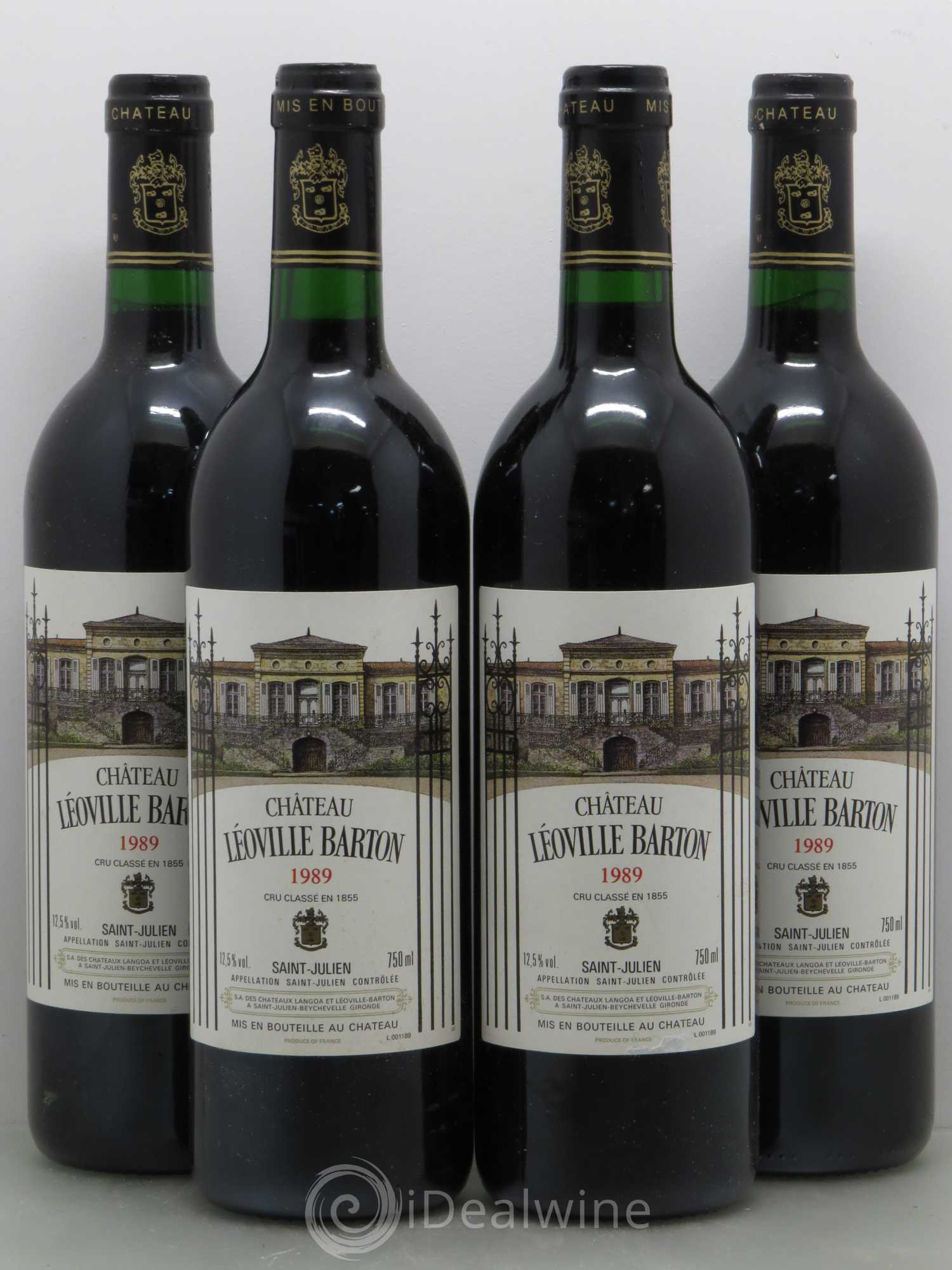Château Léoville Barton 2ème Grand Cru Classé 1989 - Lot de 4 bouteilles - 0