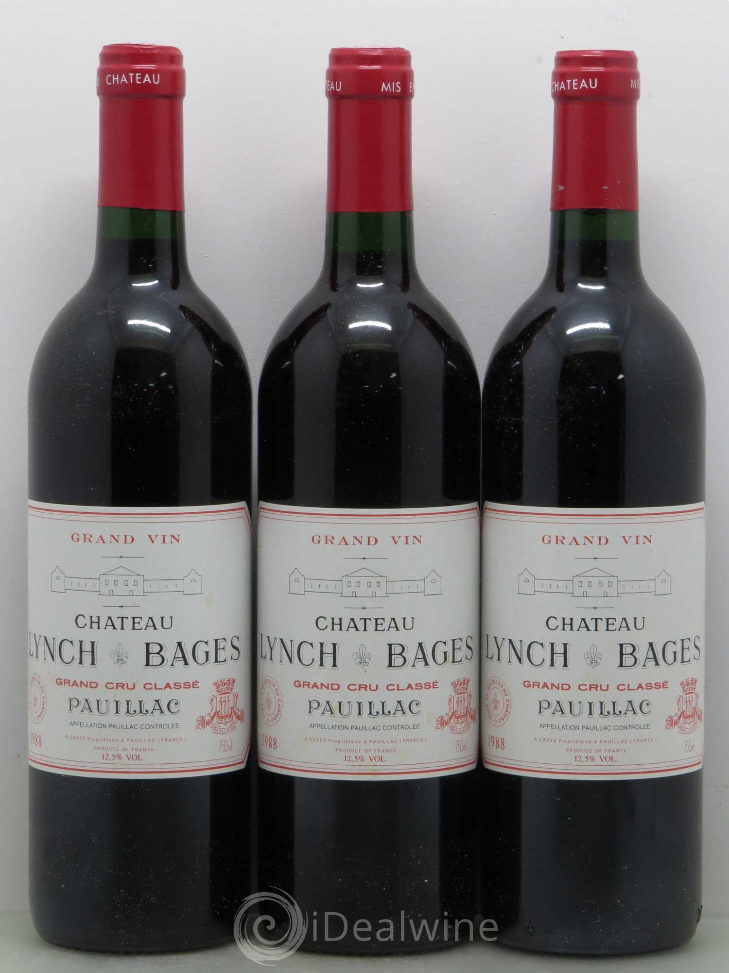 Château Lynch Bages 5ème Grand Cru Classé 1988 - Lot de 12 bouteilles - 1