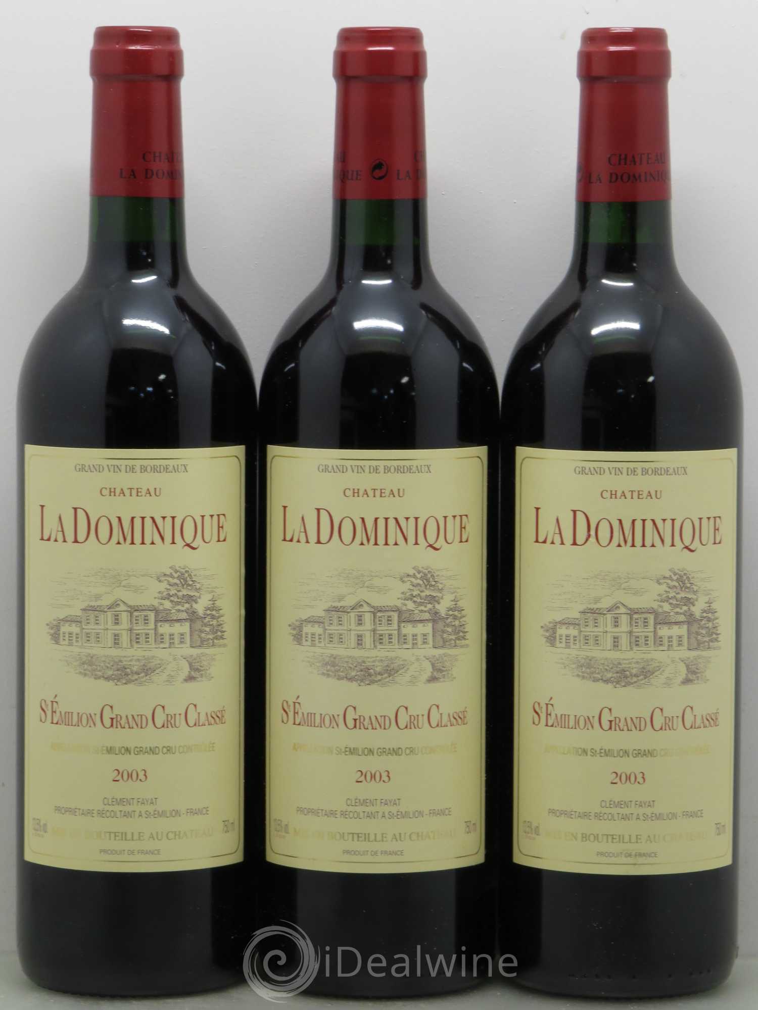 Château la Dominique Grand Cru Classé 2003 - Lot de 6 bouteilles - 2