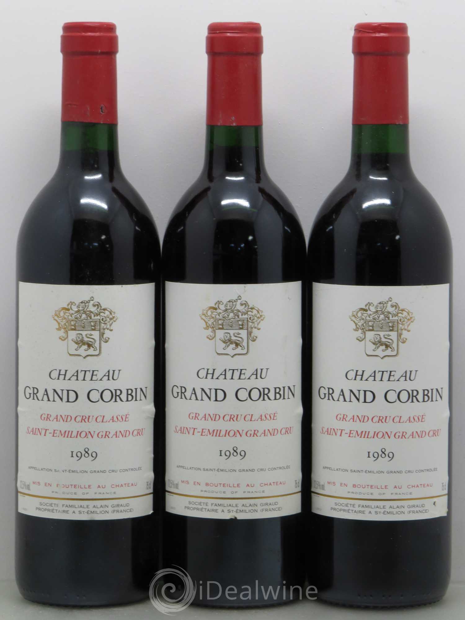 Château Grand Corbin Grand Cru Classé 1989 - Lot de 6 bouteilles - 2