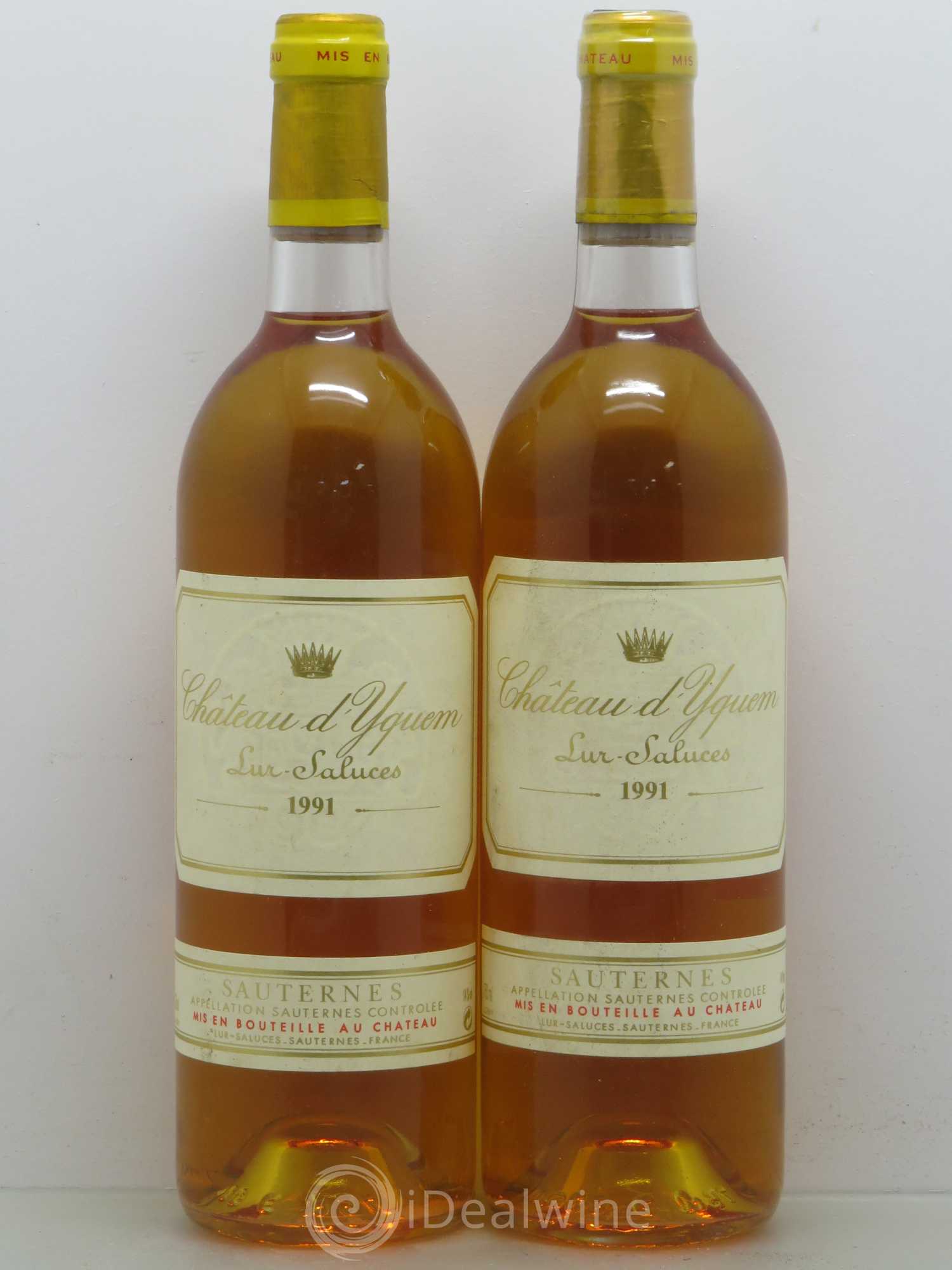 Château d' Yquem 1er Cru Classé Supérieur 1991 - Lotto di 2 bottiglie - 0