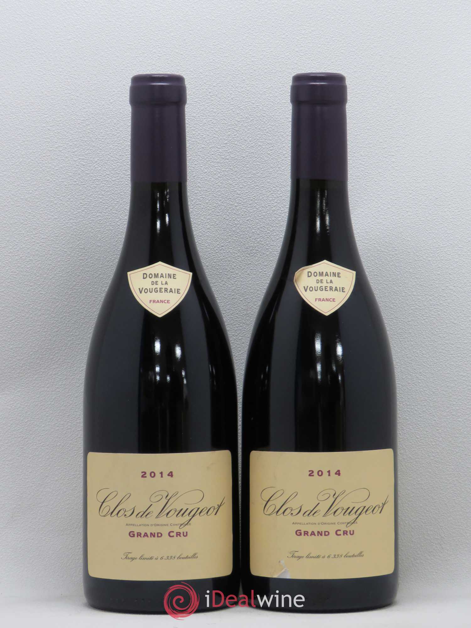 Clos de Vougeot Grand Cru La Vougeraie 2014 - Lot de 2 bouteilles - 0
