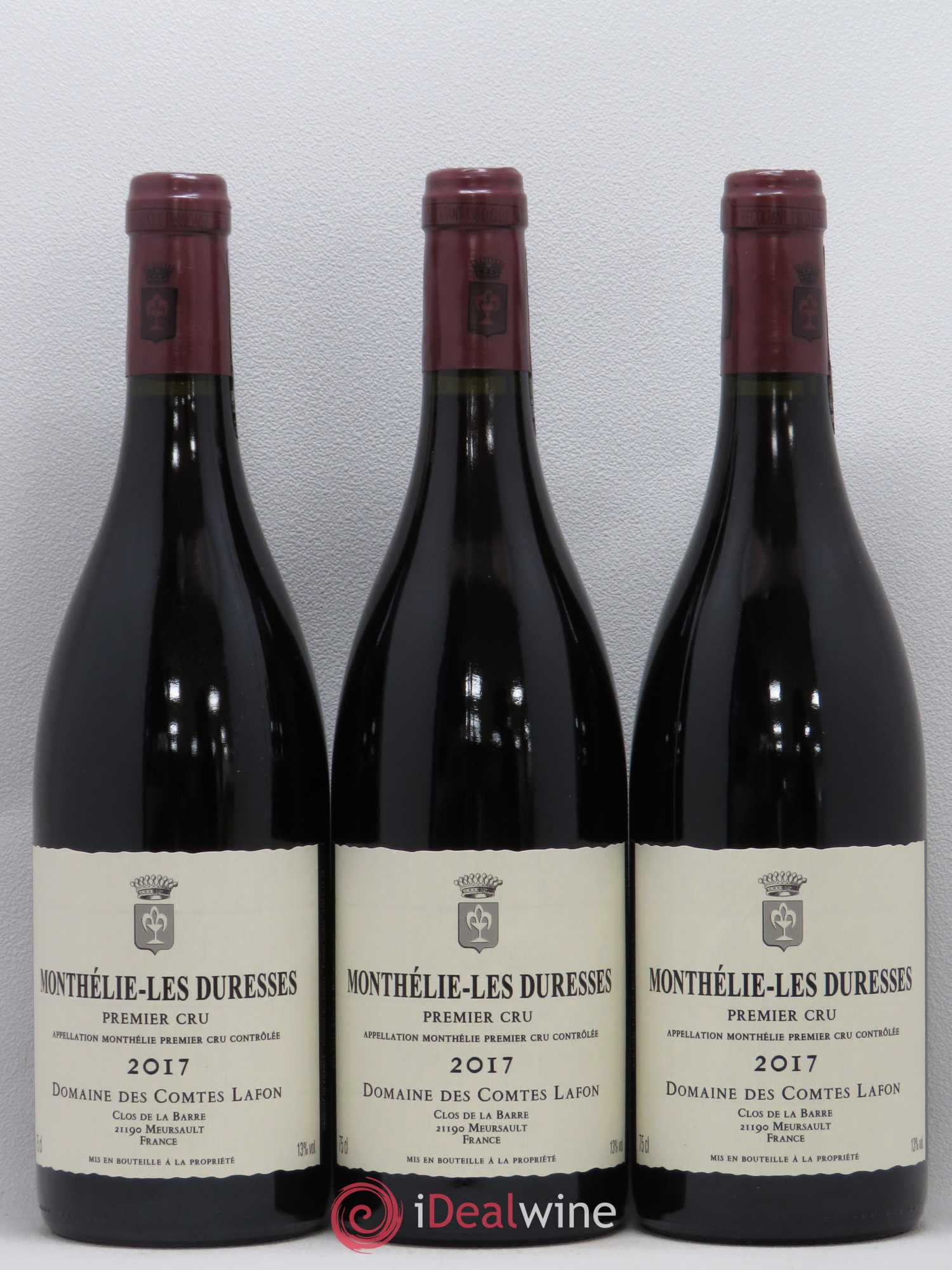 Monthélie 1er Cru Les Duresses Comtes Lafon (Domaine des) 2017 - Lot de 3 bouteilles - 0