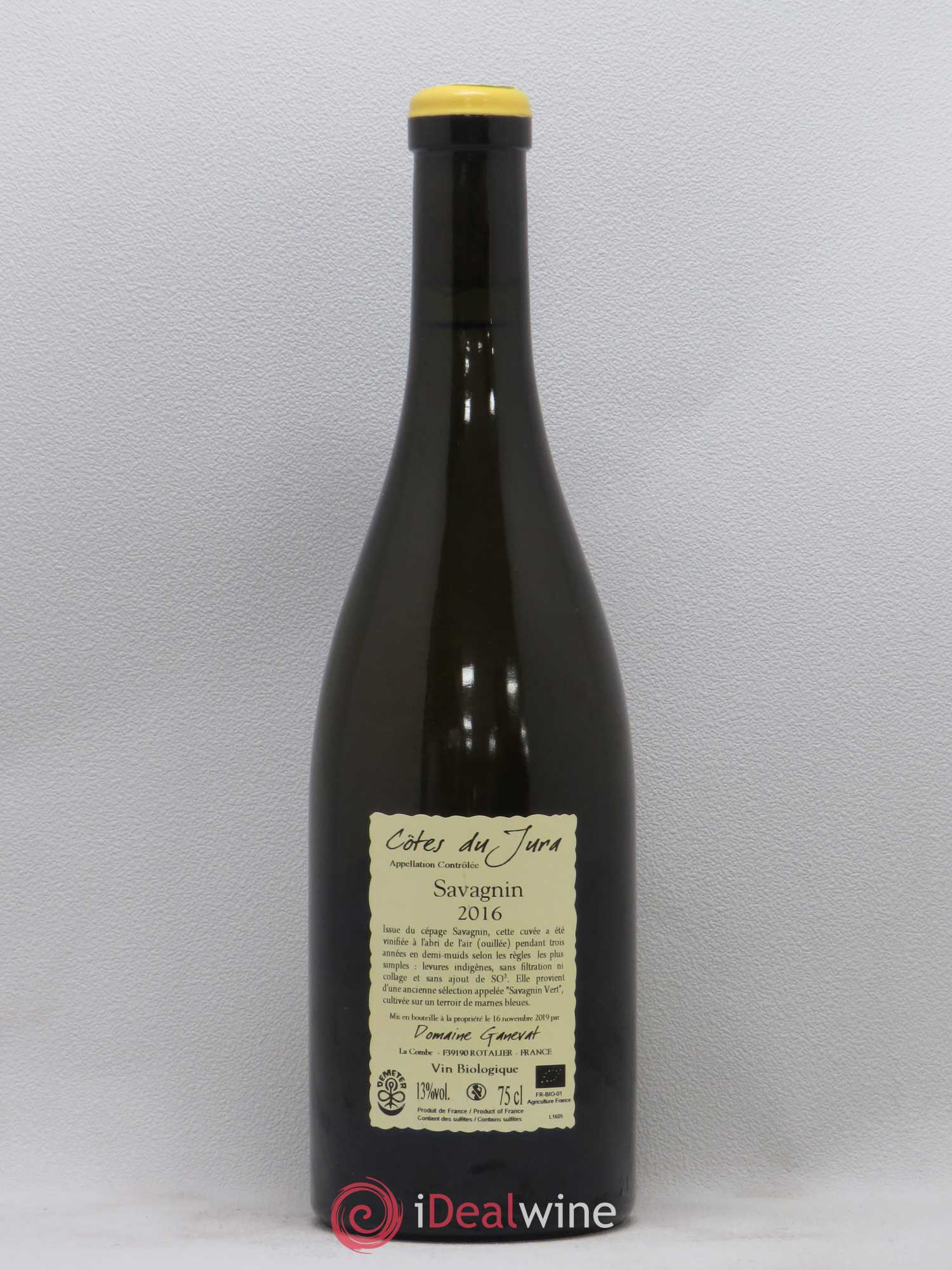 Côtes du Jura Les Chalasses Marnes Bleues Jean-François Ganevat (Domaine) 2016 - Lot de 1 bouteille - 1