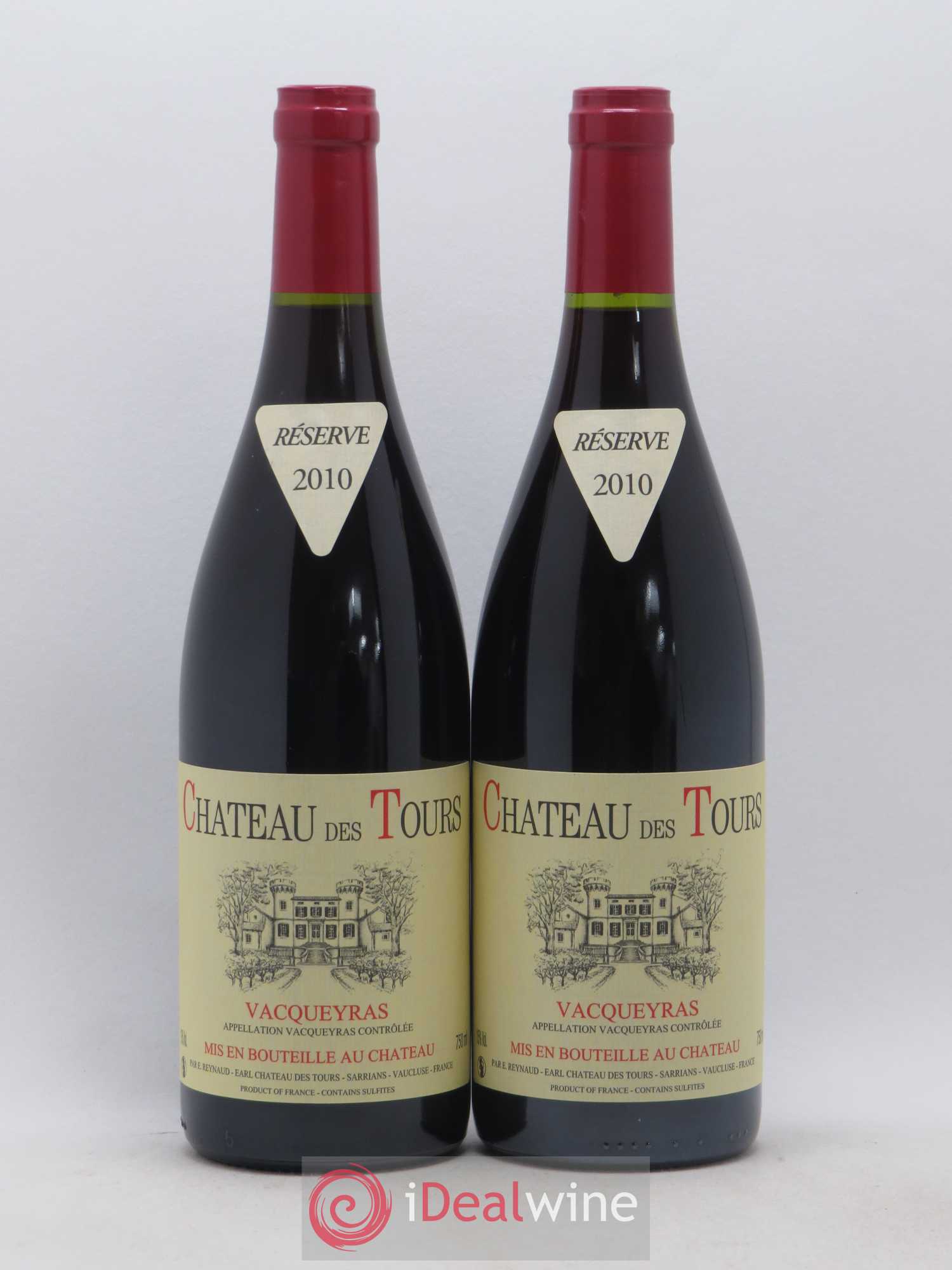 Vacqueyras Château des Tours Emmanuel Reynaud 2010 - Lot de 2 bouteilles - 0