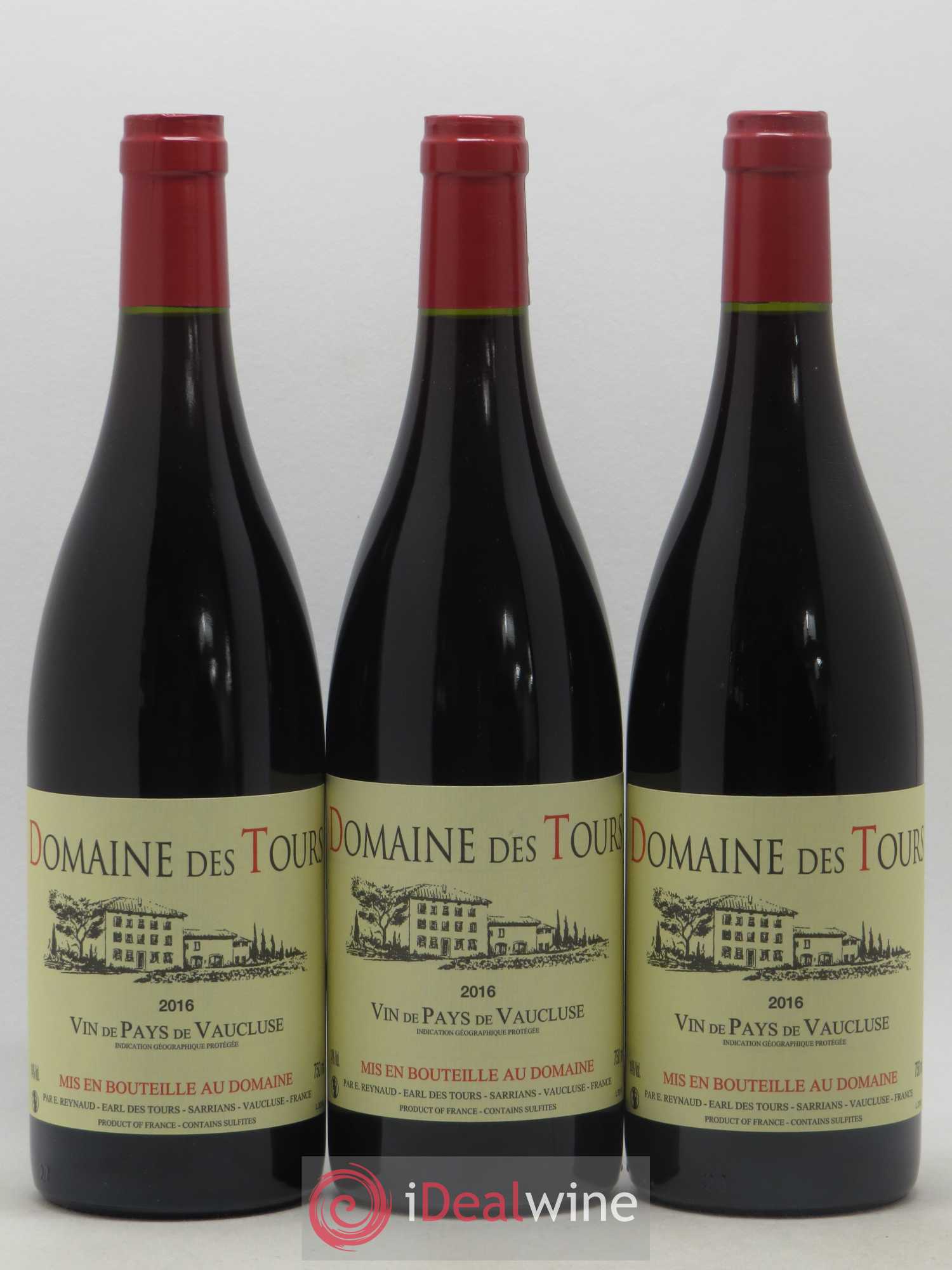 Vaucluse (Vin de Pays de Vaucluse) Domaine des Tours Emmanuel Reynaud 2016 - Lot de 3 bouteilles - 0