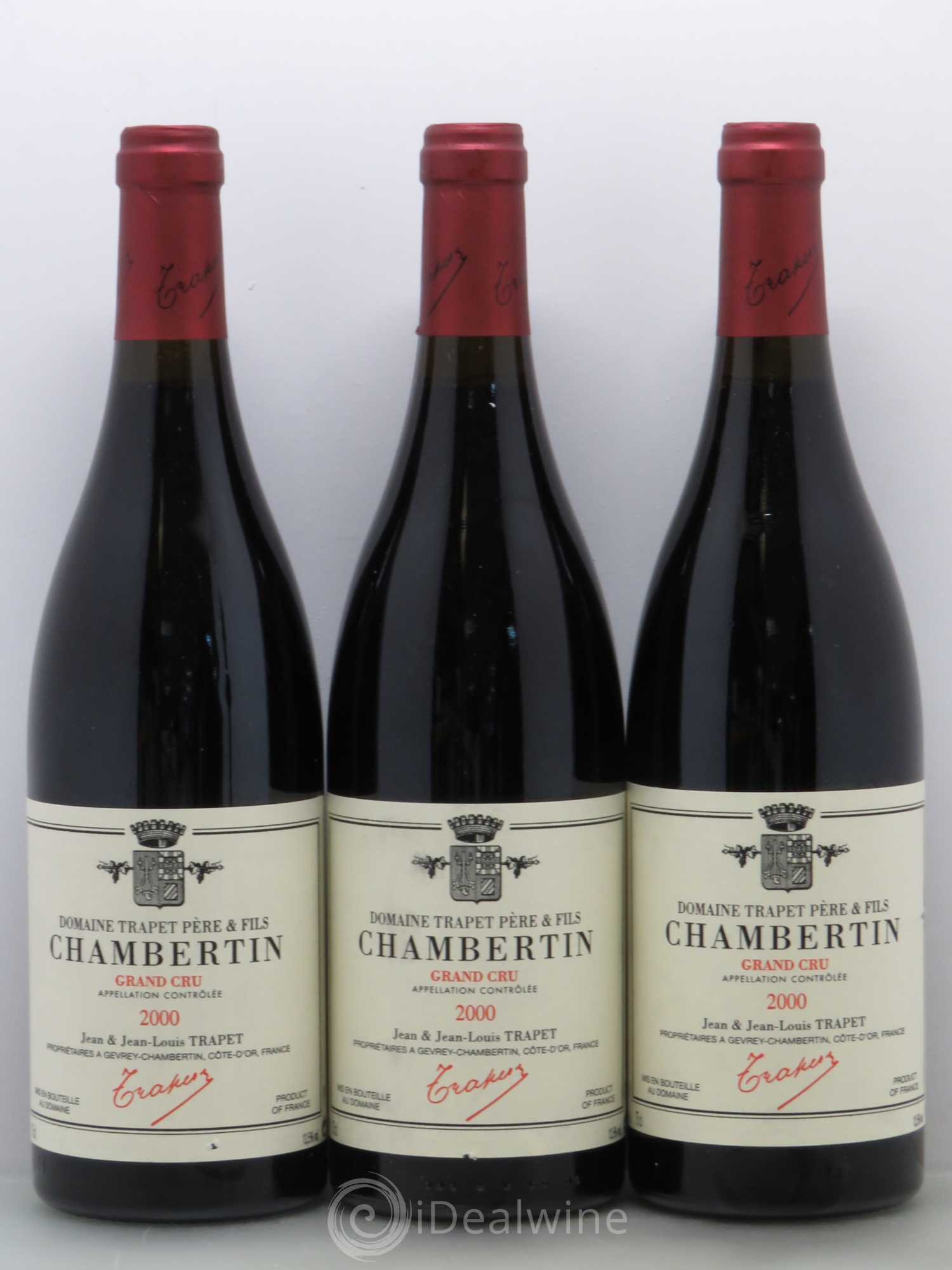 Chambertin Grand Cru Domaine Trapet 2000 - Lot de 3 bouteilles - 0