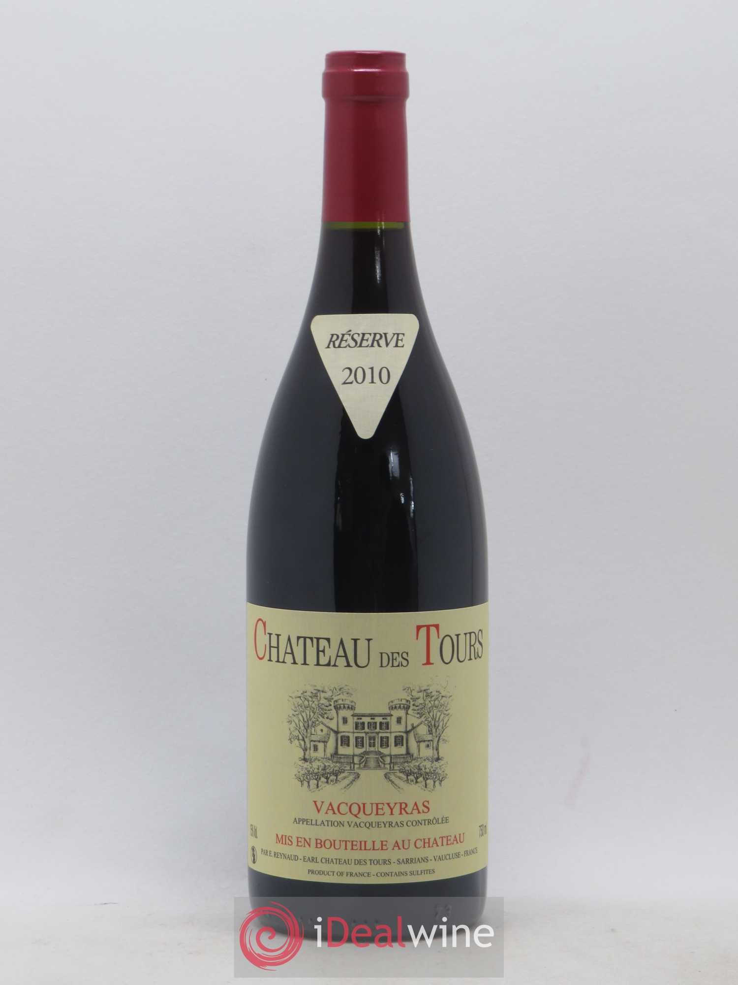 Vacqueyras Château des Tours Emmanuel Reynaud 2010 - Lot de 1 bouteille - 0