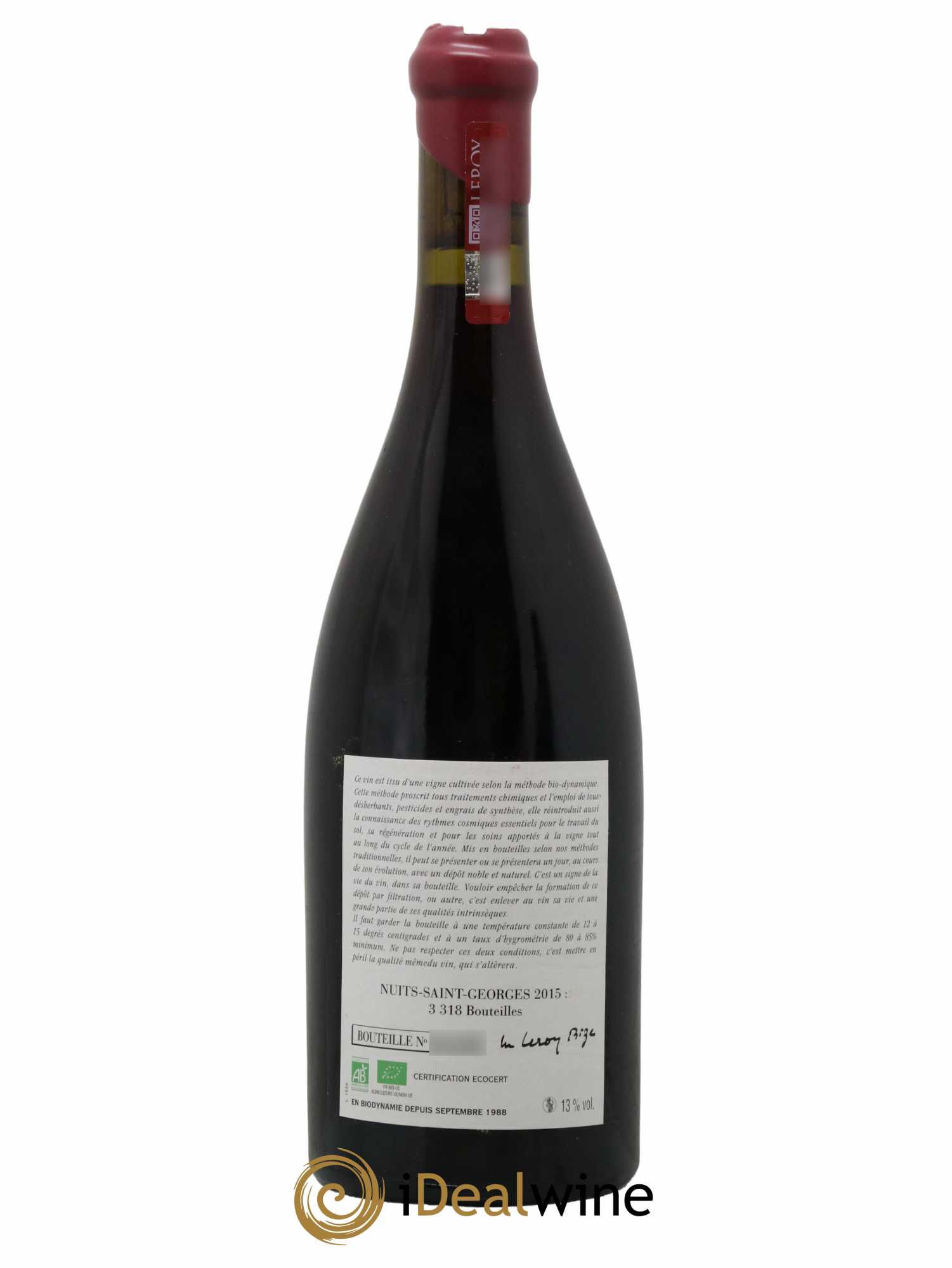 Nuits-Saint-Georges Leroy (Domaine) 2015 - Lot de 1 bouteille - 1