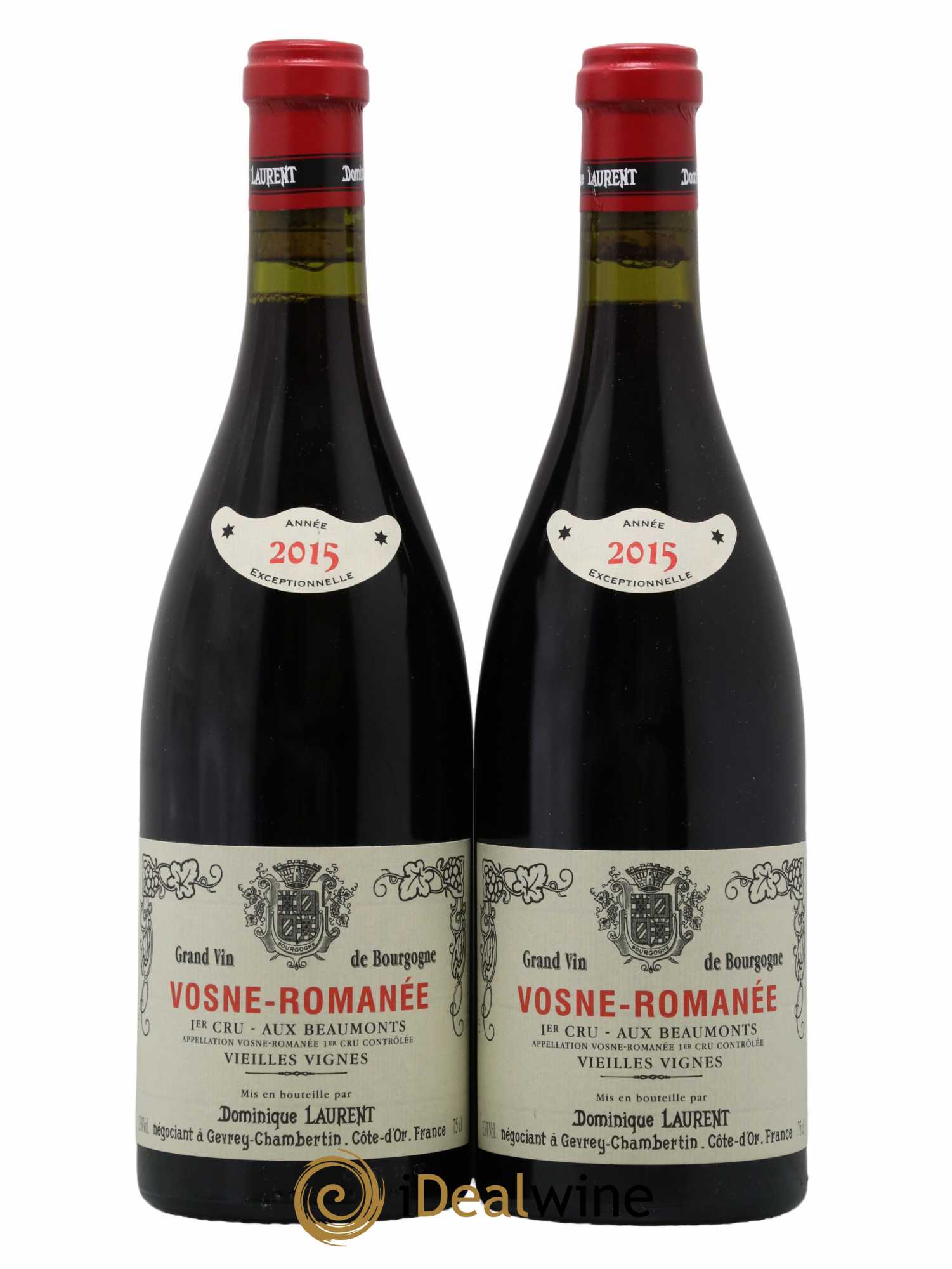 Vosne-Romanée 1er Cru Aux Beaumonts Vieilles Vignes Dominique Laurent 2015 - Lot de 2 bouteilles - 0