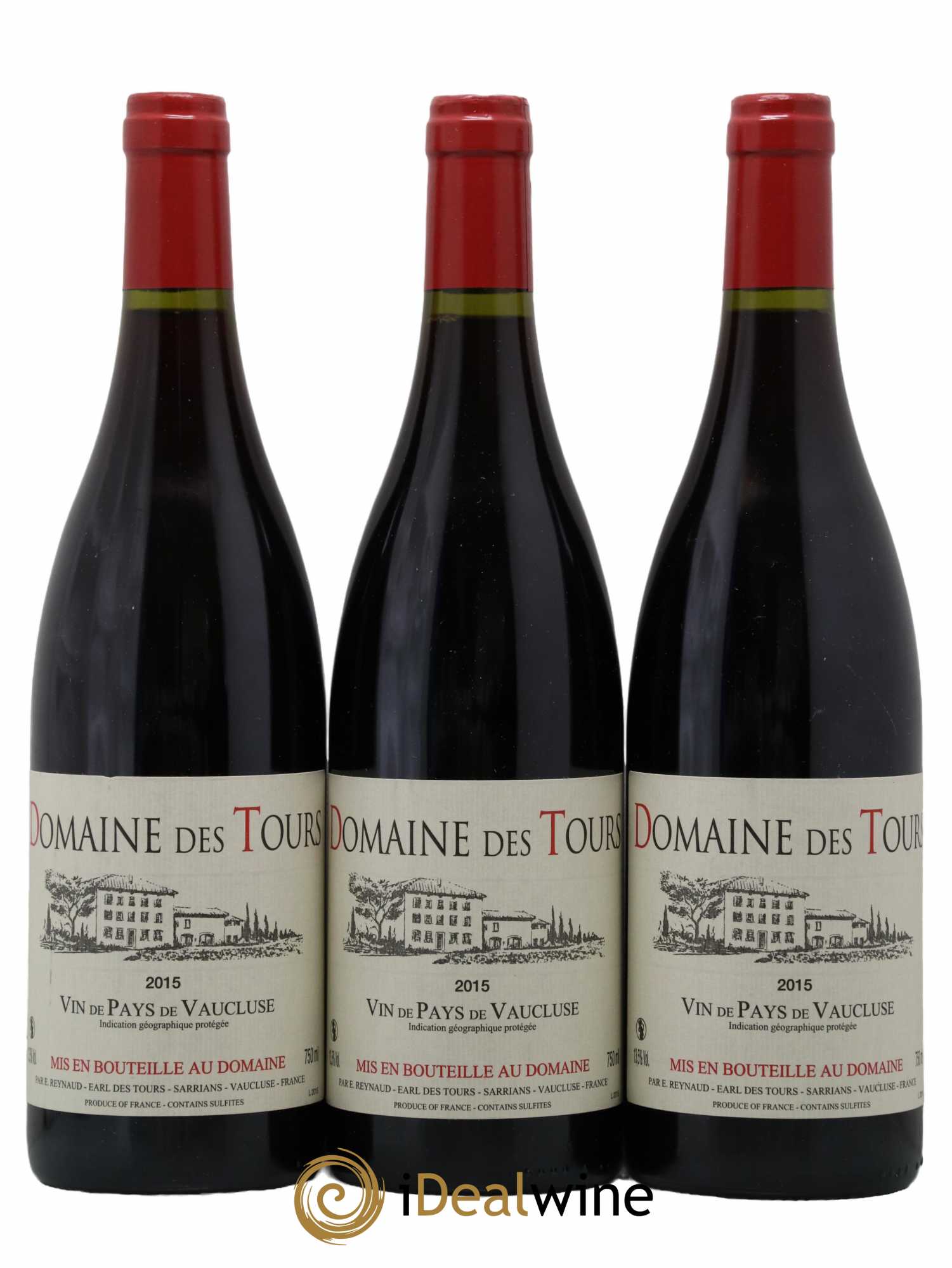 Vaucluse (Vin de Pays de Vaucluse) Domaine des Tours Emmanuel Reynaud 2015 - Lot de 3 bouteilles - 0