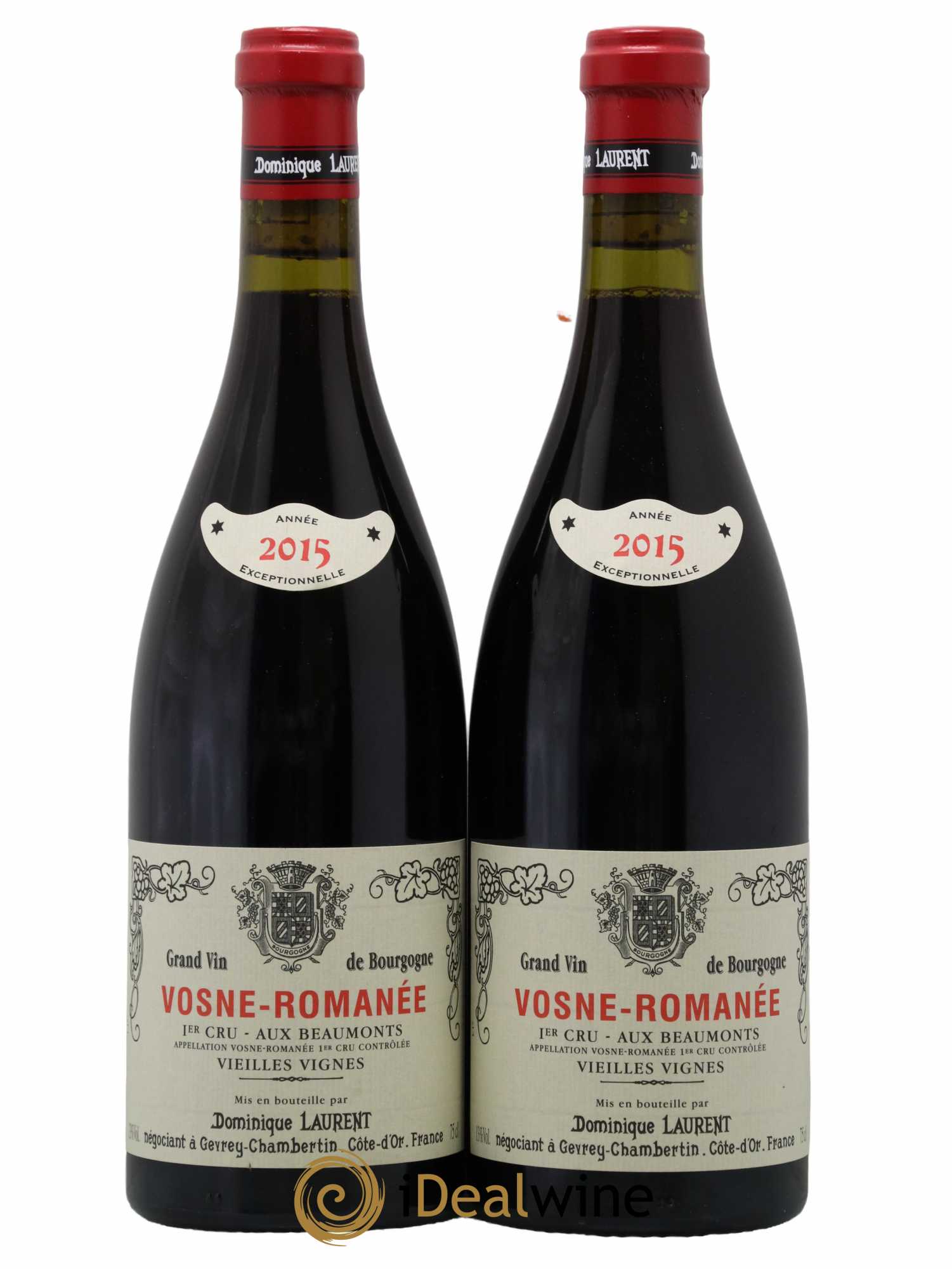 Vosne-Romanée 1er Cru Aux Beaumonts Vieilles Vignes Dominique Laurent 2015 - Lot de 2 bouteilles - 0