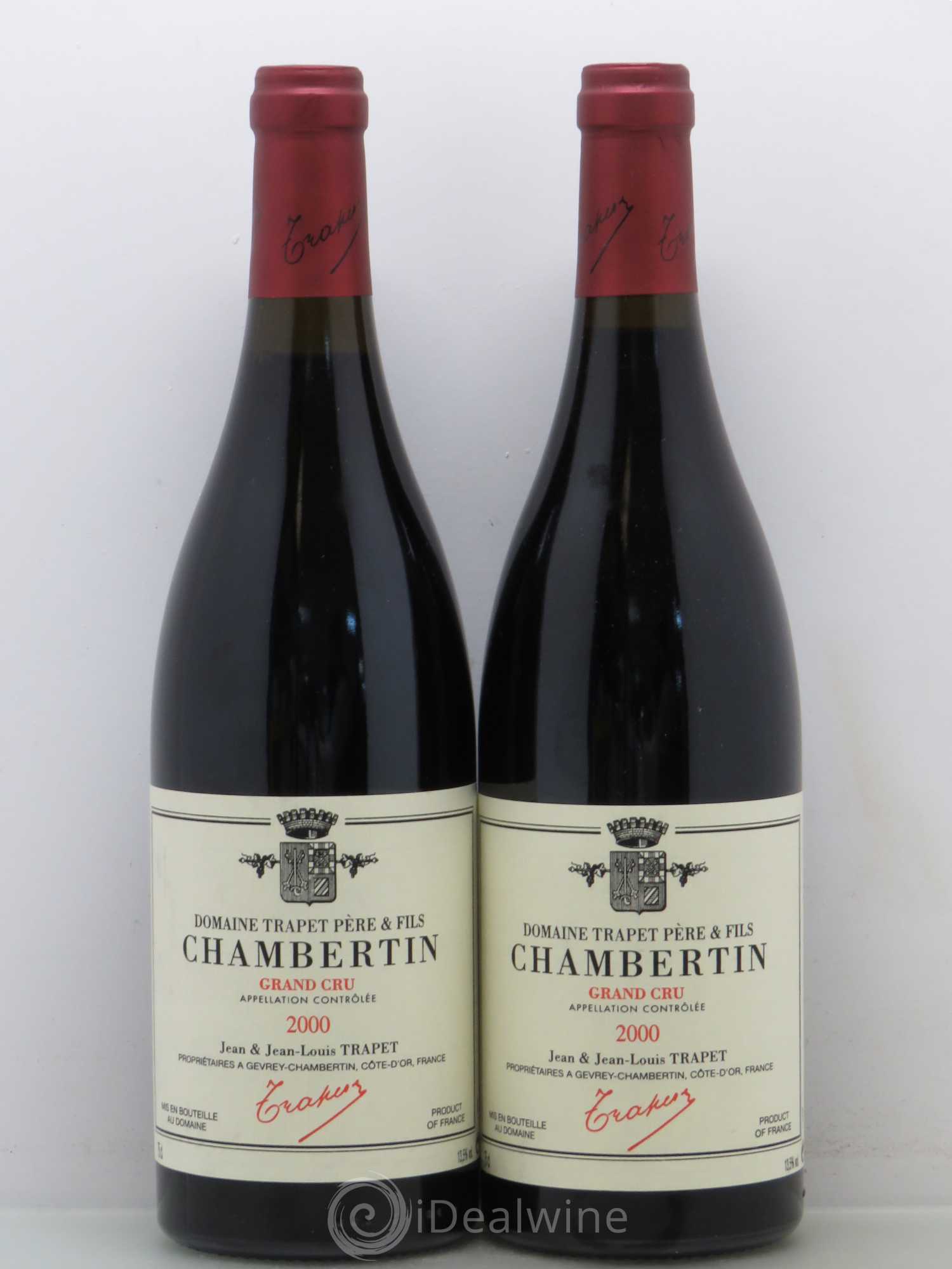 Chambertin Grand Cru Domaine Trapet 2000 - Lot de 2 bouteilles - 0
